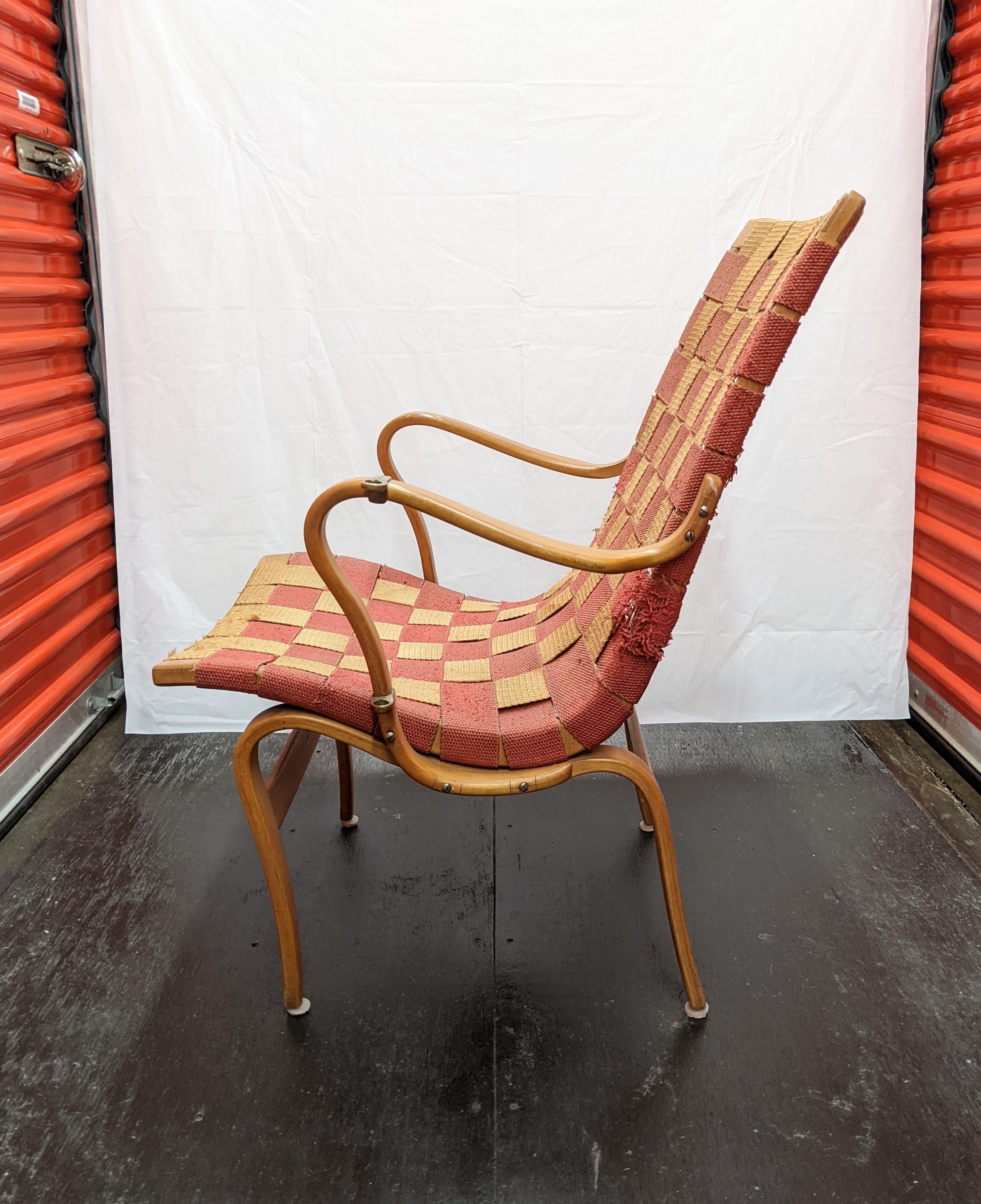 Mid-Century Modern Bruno Mathsson Eva Reading Chair For Sale