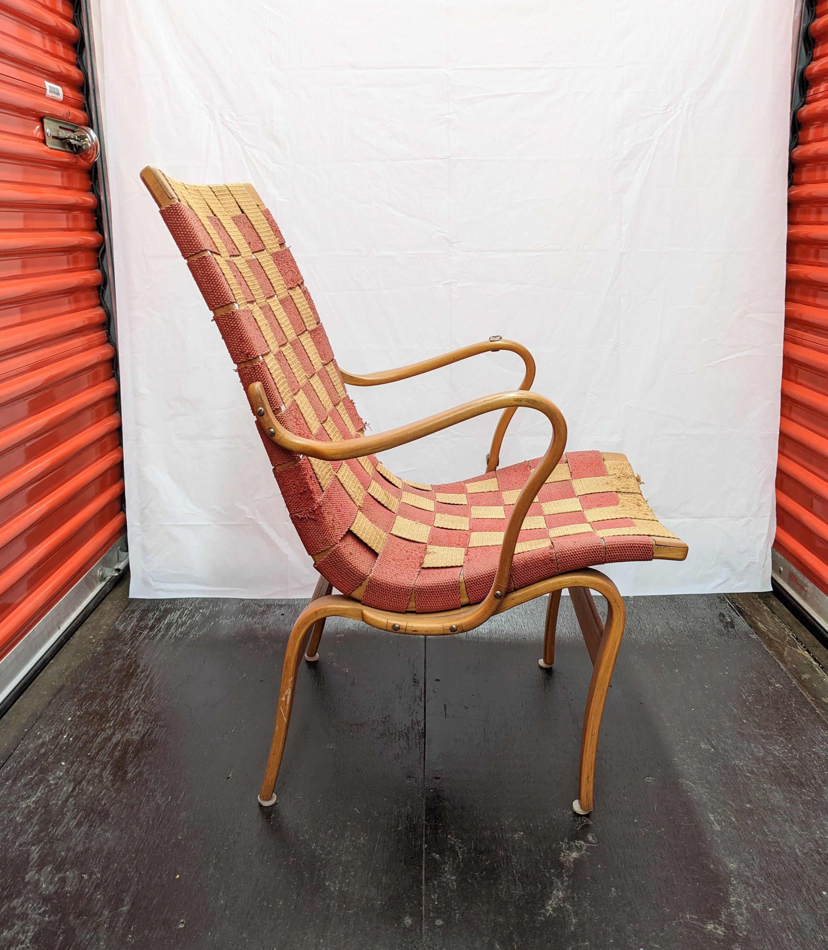 Mid-20th Century Bruno Mathsson Eva Reading Chair For Sale