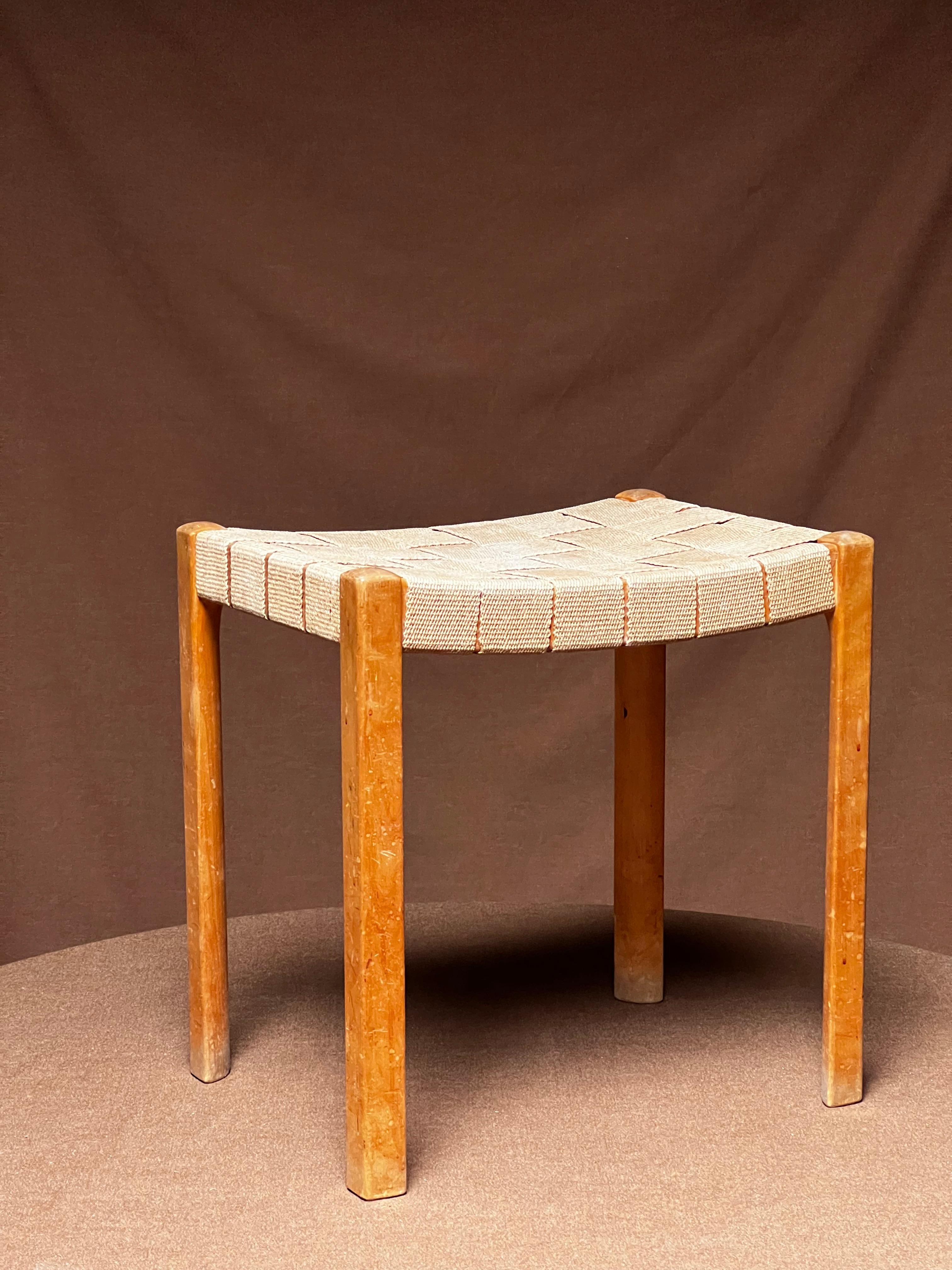 Scandinavian Modern Bruno Mathsson extremely rare original 1936 stool collector in mint condition For Sale