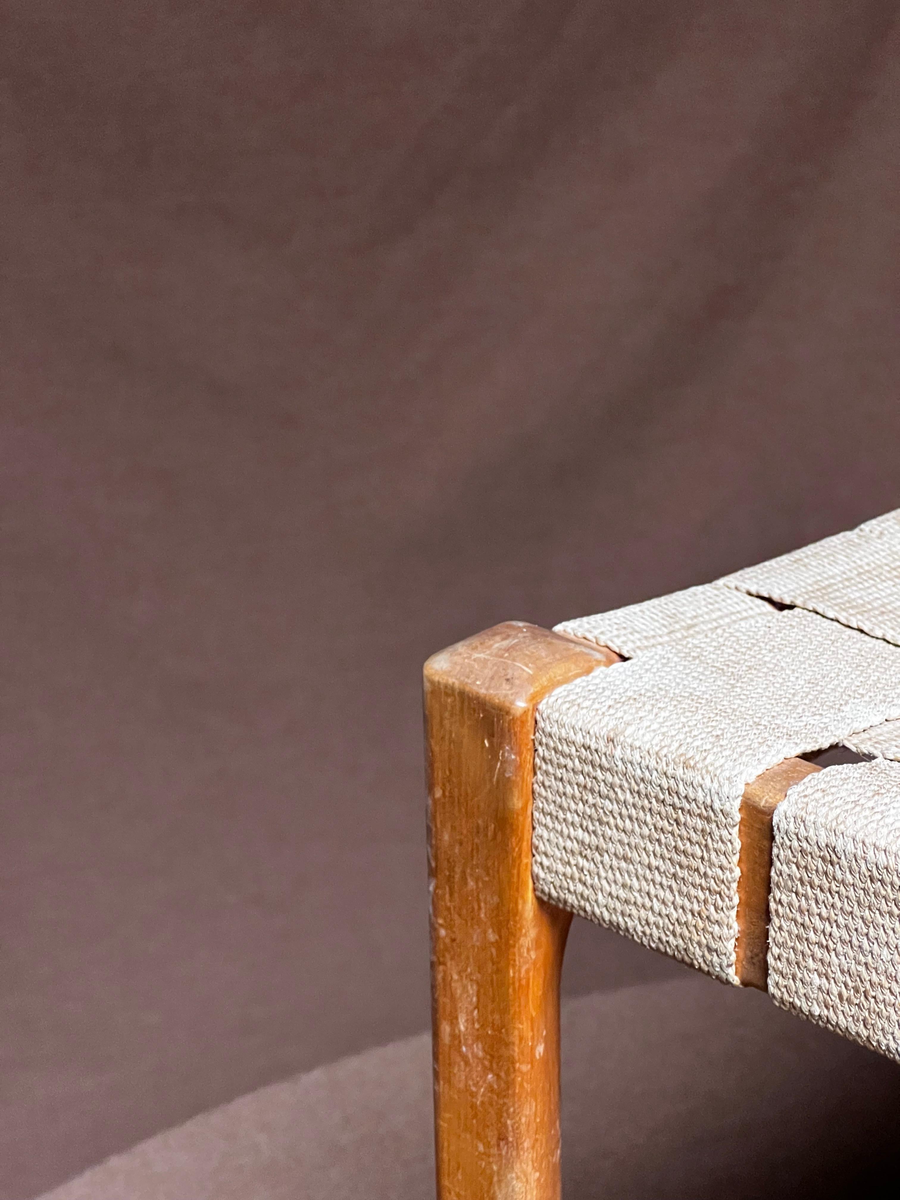 Hand-Woven Bruno Mathsson extremely rare original 1936 stool collector in mint condition For Sale