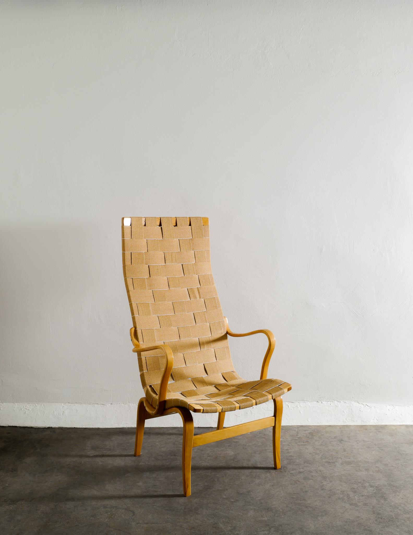 Seltener Sessel mit hoher Rückenlehne aus der Mitte des Jahrhunderts, Modell 