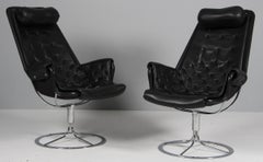 Bruno Mathsson Jetson Lounge Chair with Black Leather