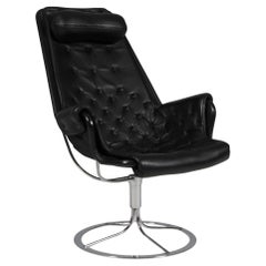 Bruno Mathsson Jetson Lounge Chair with Black Leather