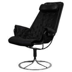 Bruno Mathsson Jetson Lounge Chair with Black Leather