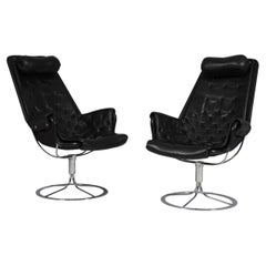Bruno Mathsson Jetson Lounge Chair with Black Leather