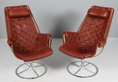 Bruno Mathsson Jetson Lounge Chair with cognac Leather