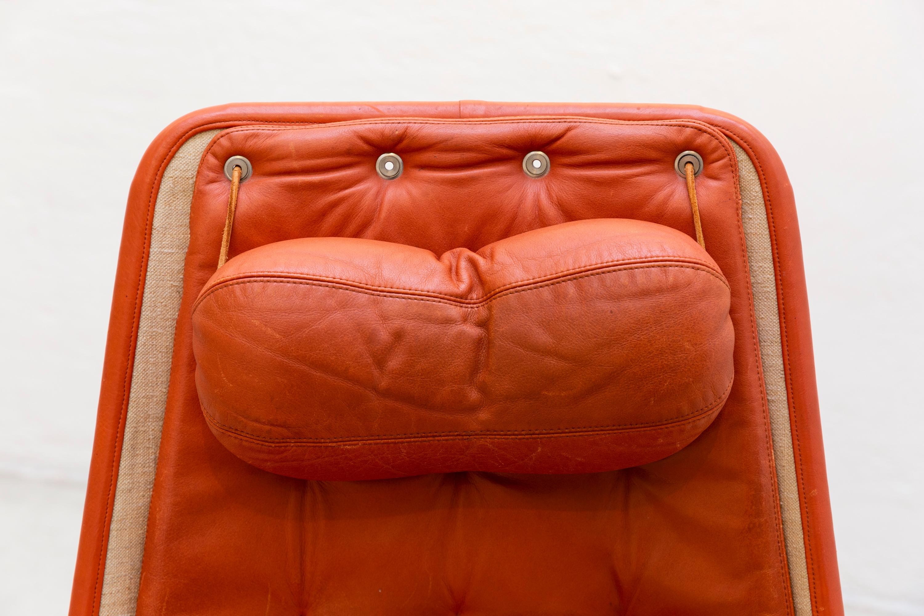 Mid-20th Century Bruno Mathsson Leather Armchair, Jetson from 1964 For Sale
