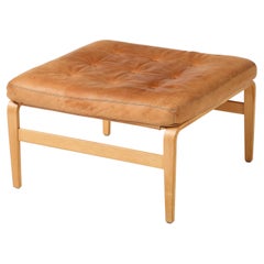 Bruno Mathsson Leather 'Ottoman, Dux, Sweden, c. 1969