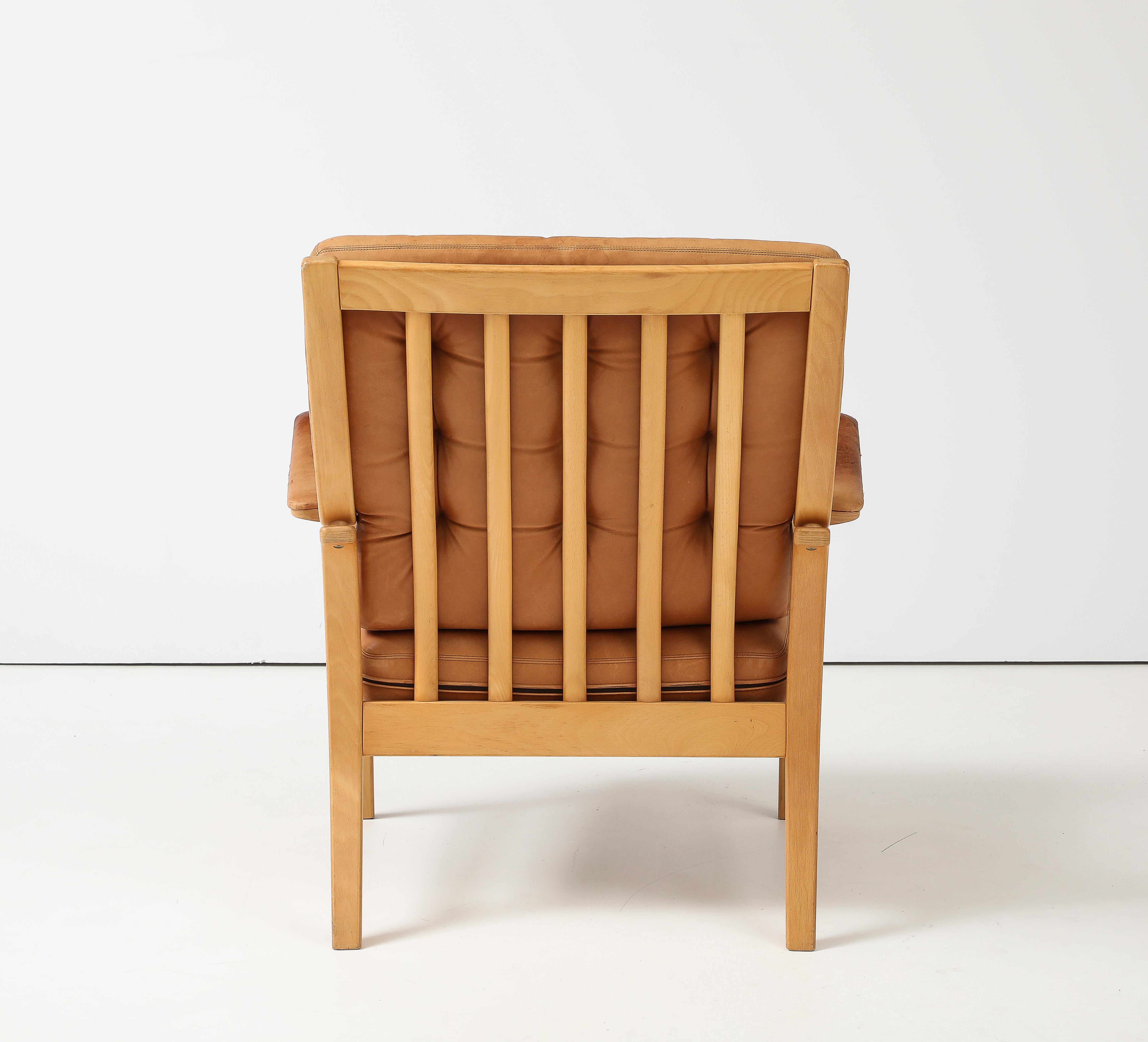 Kenneth Bergenblad 'Patrik' Leather Chair, Dux, Sweden, 1978 6