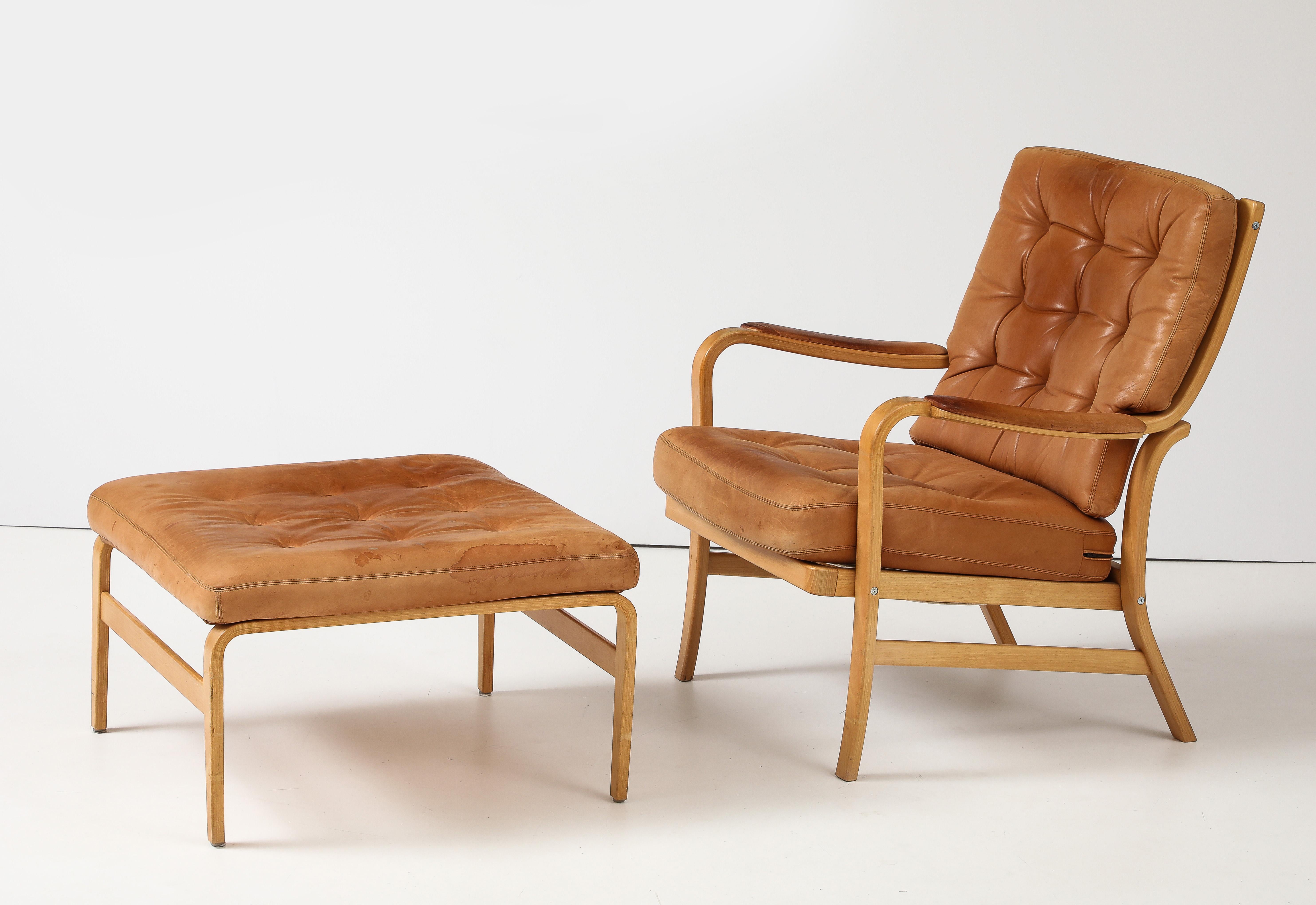 Kenneth Bergenblad 'Patrik' Leather Chair, Dux, Sweden, 1978 8