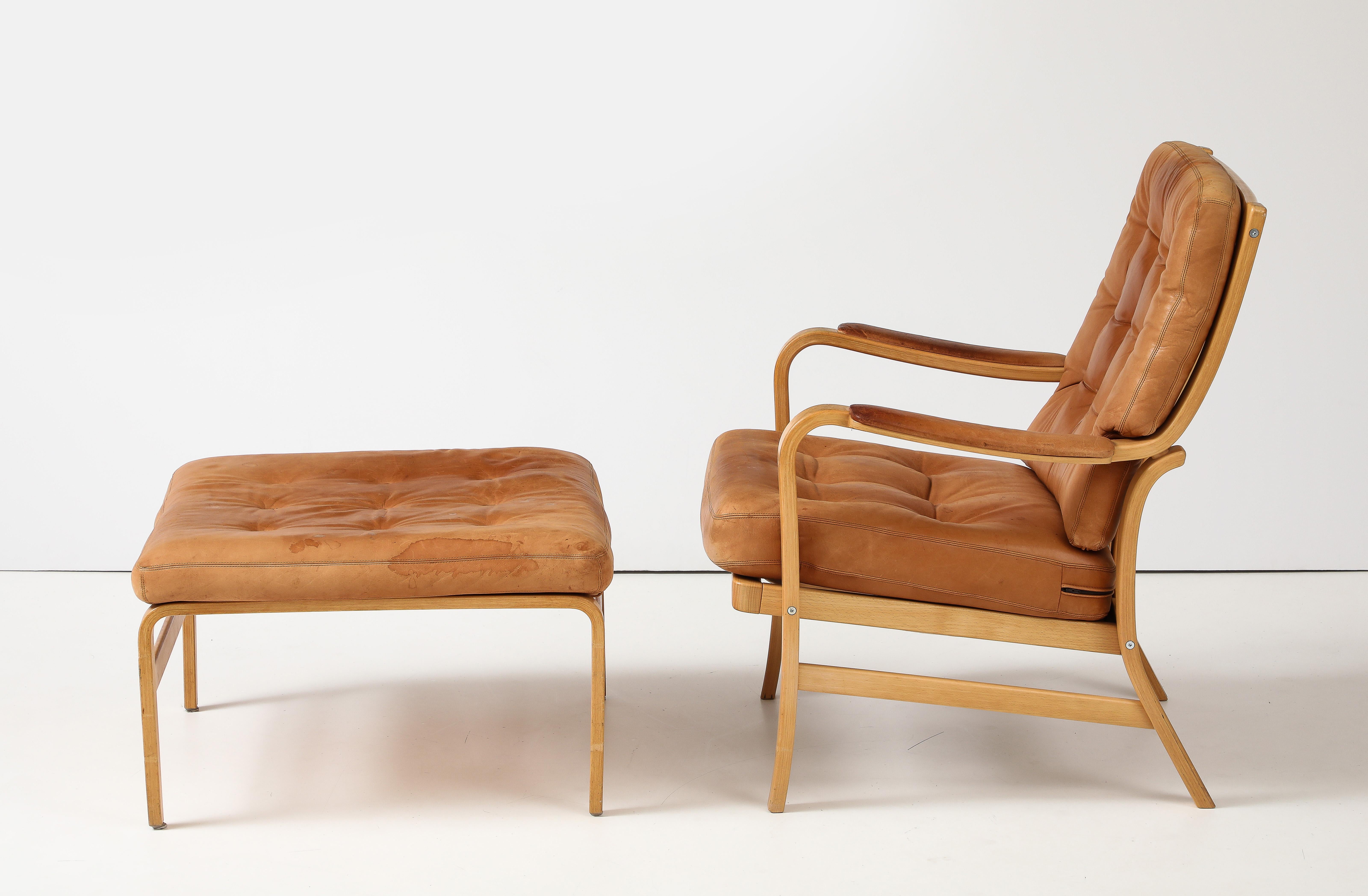 Kenneth Bergenblad 'Patrik' Leather Chair, Dux, Sweden, 1978 9