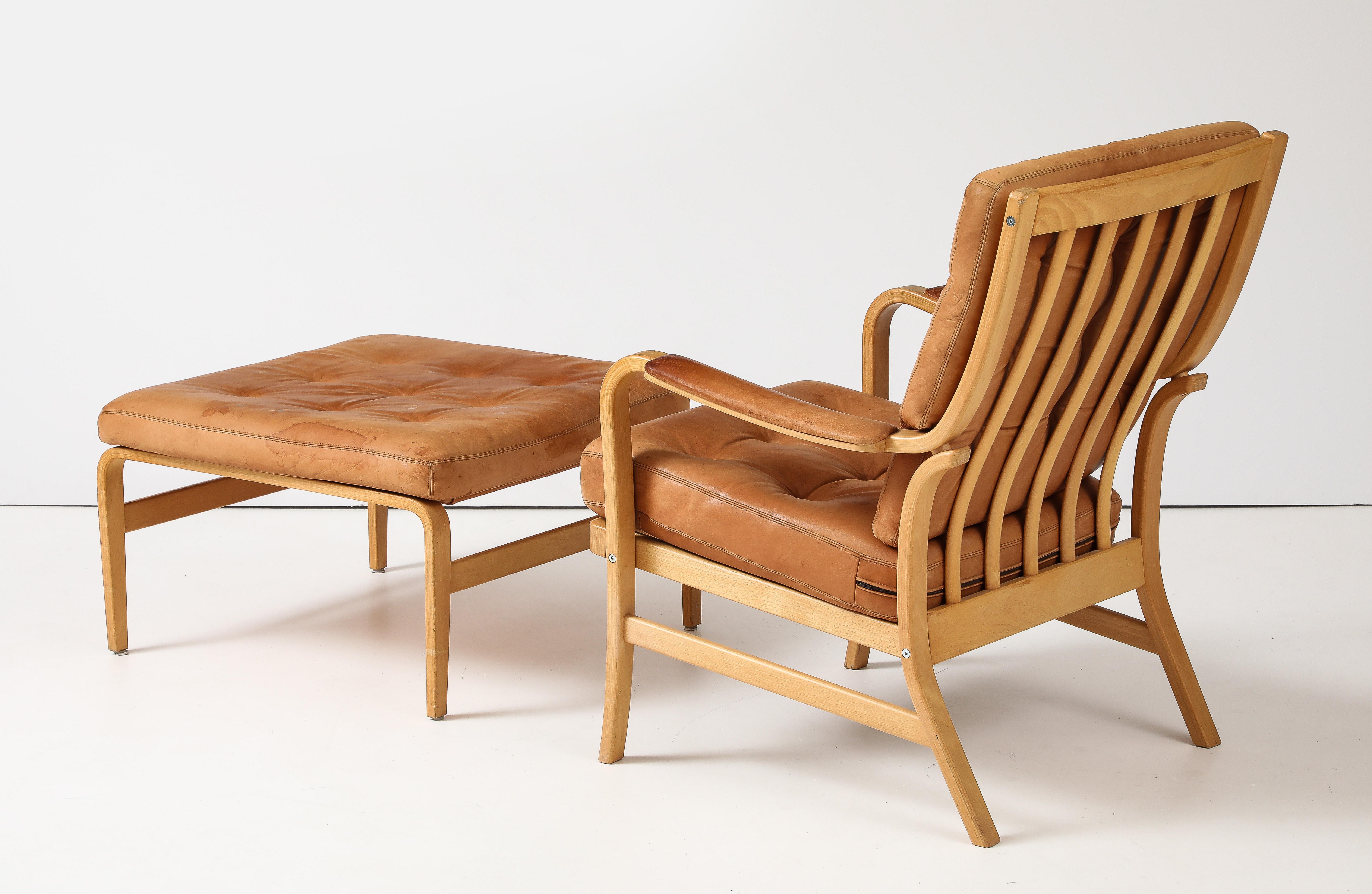 Kenneth Bergenblad 'Patrik' Leather Chair, Dux, Sweden, 1978 10