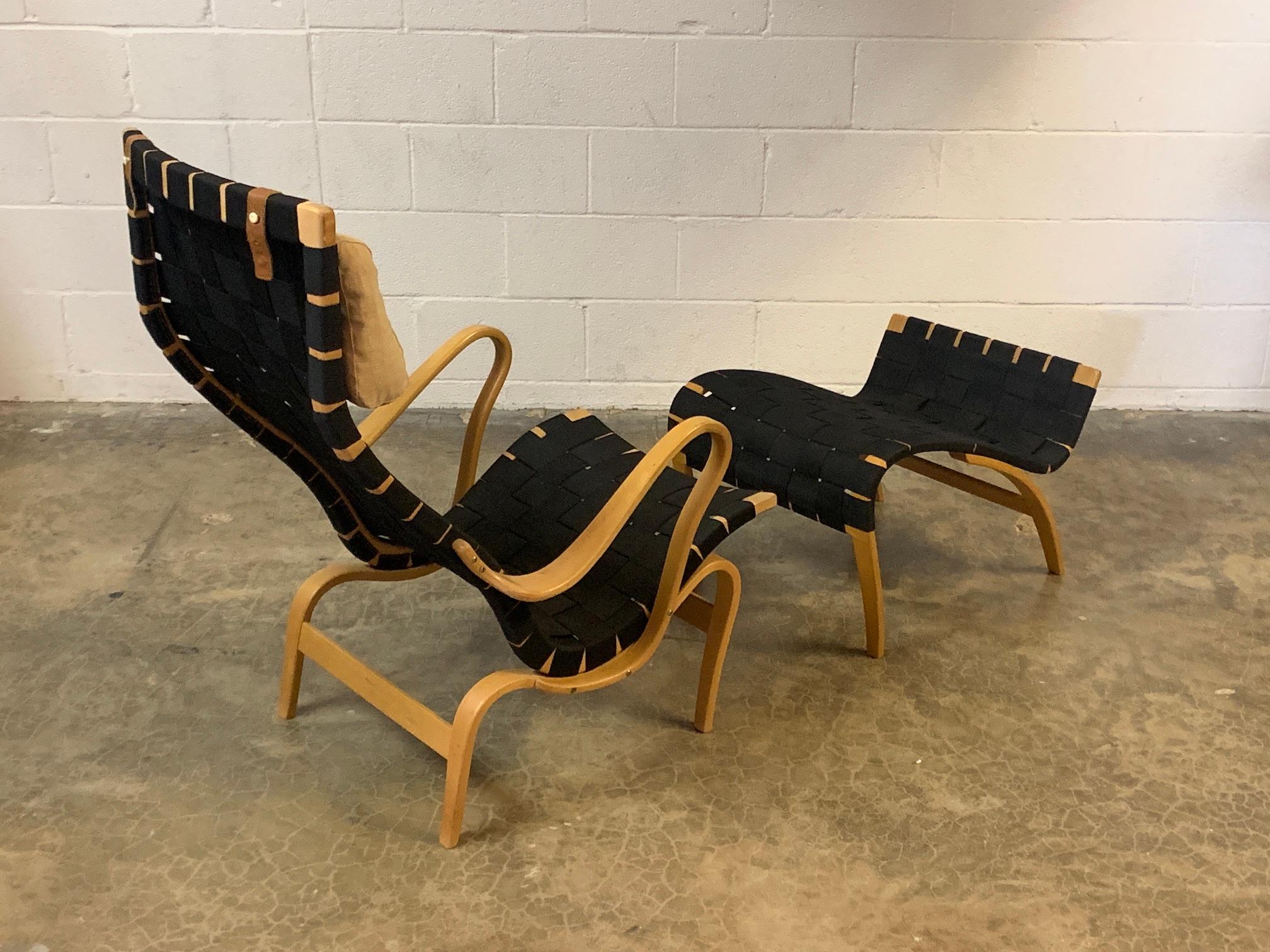 Bruno Mathsson Lounge Chair and Ottoman 6