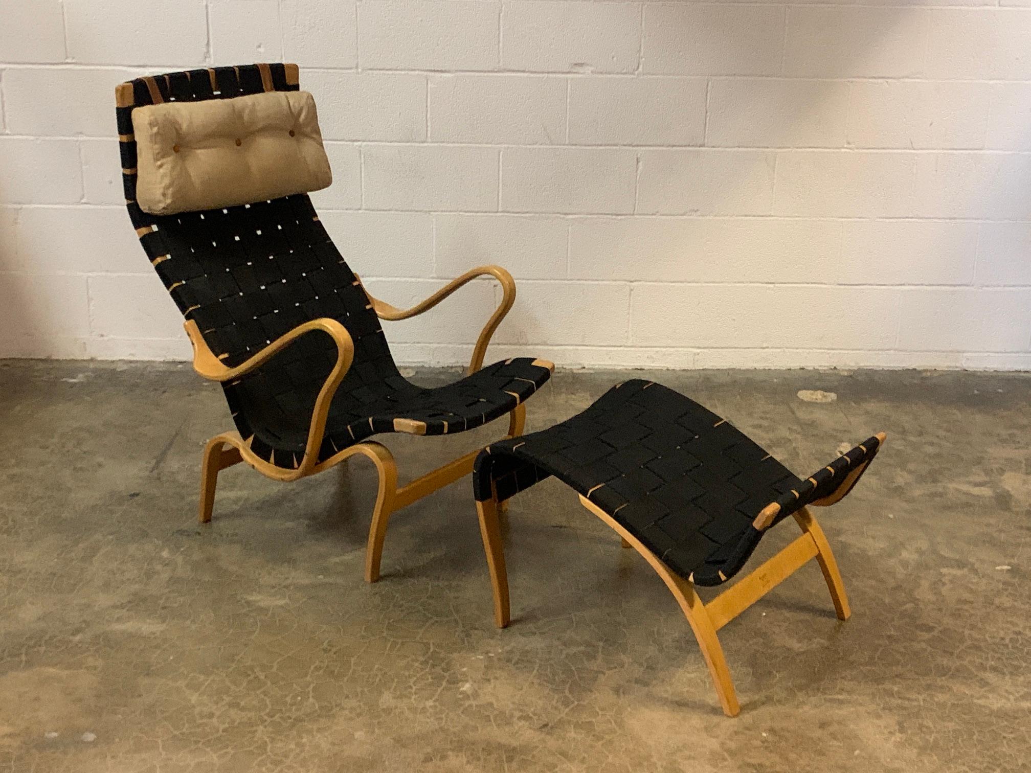 Bruno Mathsson Lounge Chair and Ottoman 2