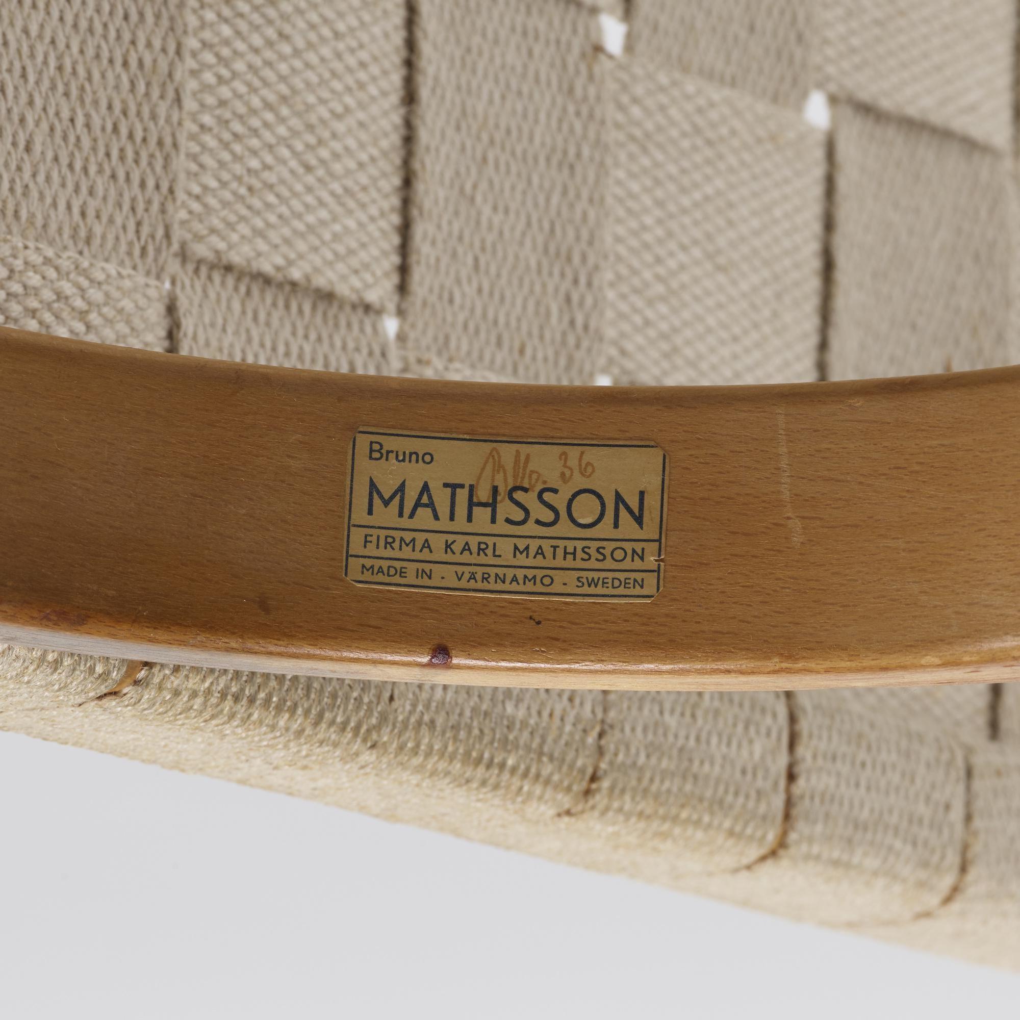 Woodwork Bruno Mathsson Lounge Chair, Model 36