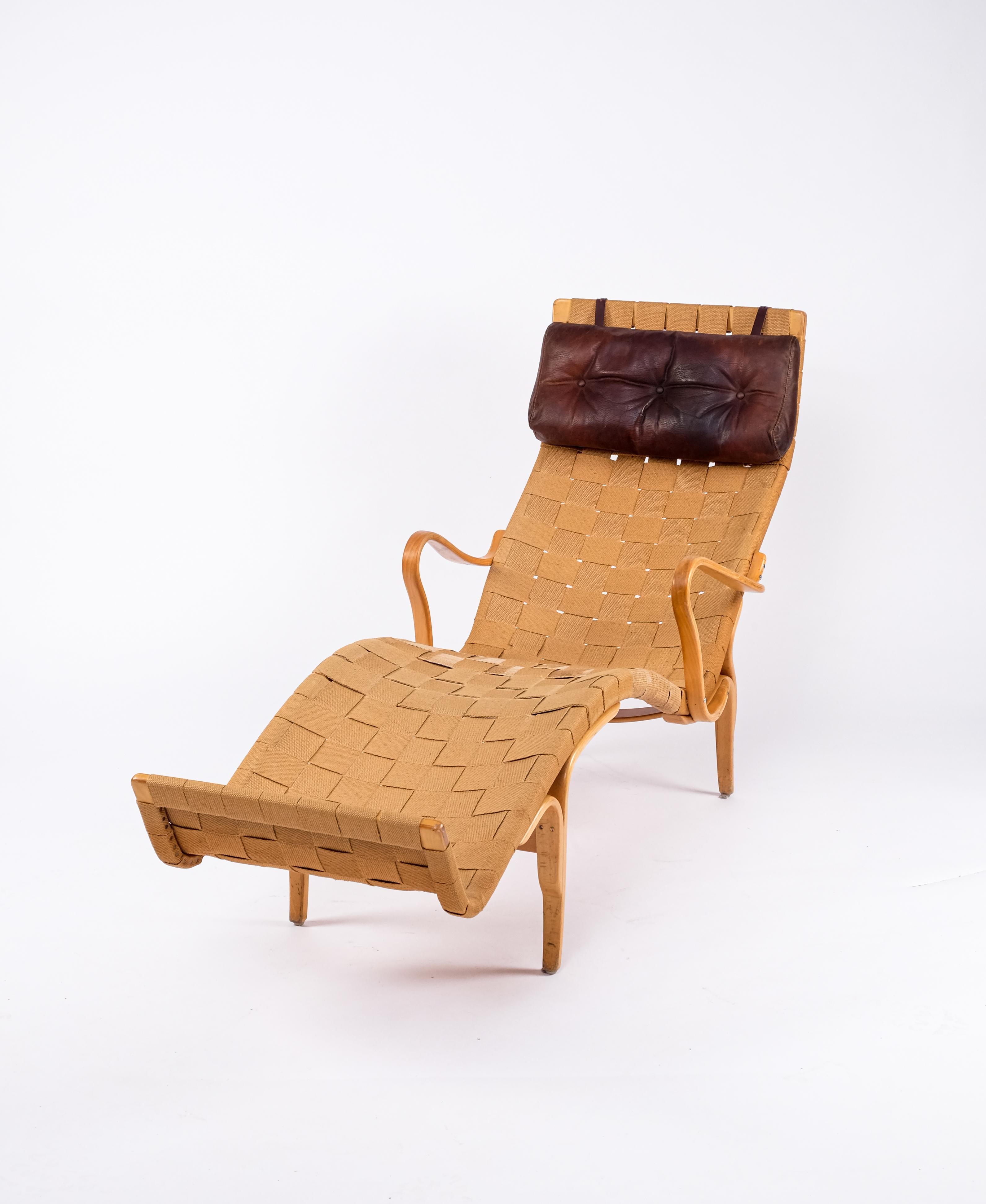 Mid-20th Century Bruno Mathsson Lounge Chair Model Pernilla 3, 1960s