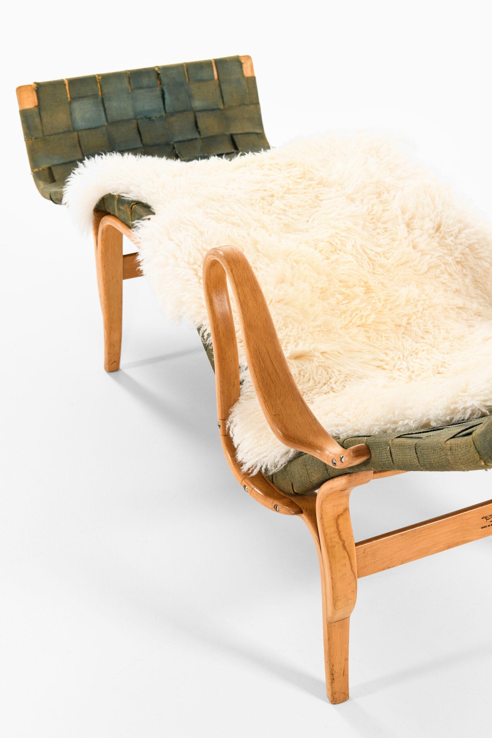 Swedish Bruno Mathsson Lounge Chair Model Pernilla 3 / T-108 by Karl Mathsson in Värnamo For Sale