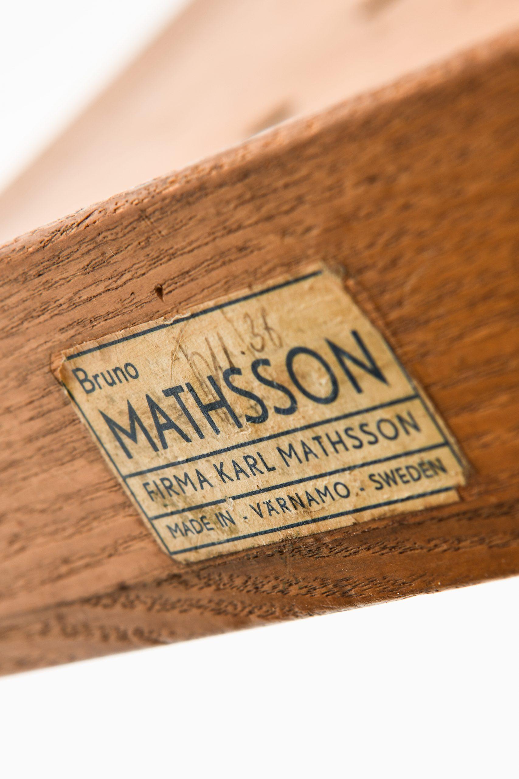 Brass Bruno Mathsson Lounge Chair Model Pernilla Produced by Karl Mathsson in Värnamo