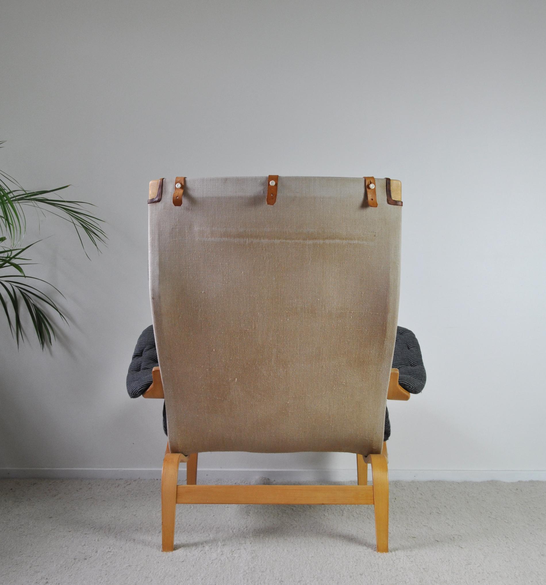 Scandinavian Modern Bruno Mathsson Lounge Chair Pernilla 69 for DUX, Sweden