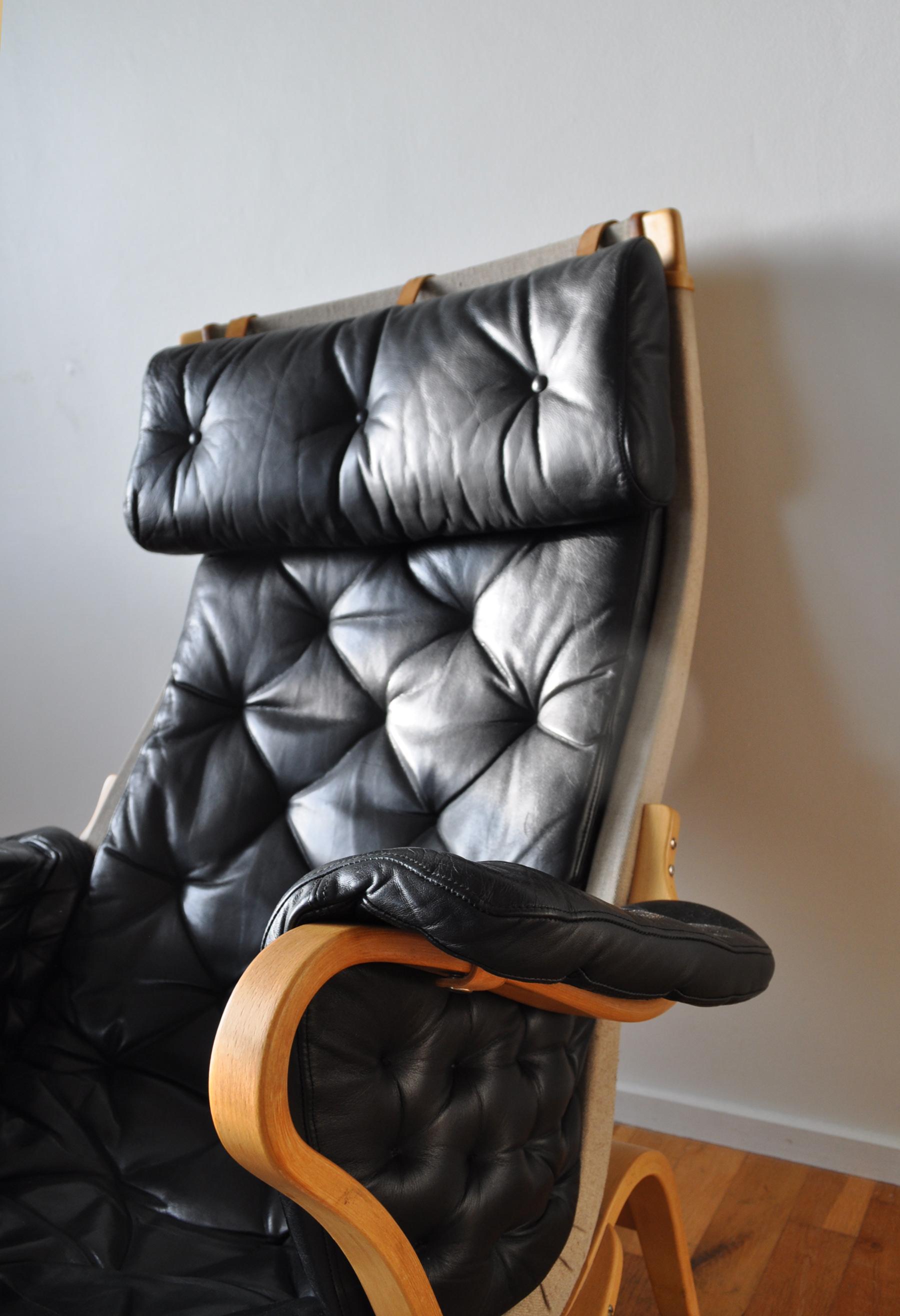Bruno Mathsson Lounge Chair Pernilla 69 for DUX, Sweden In Good Condition In Vordingborg, DK