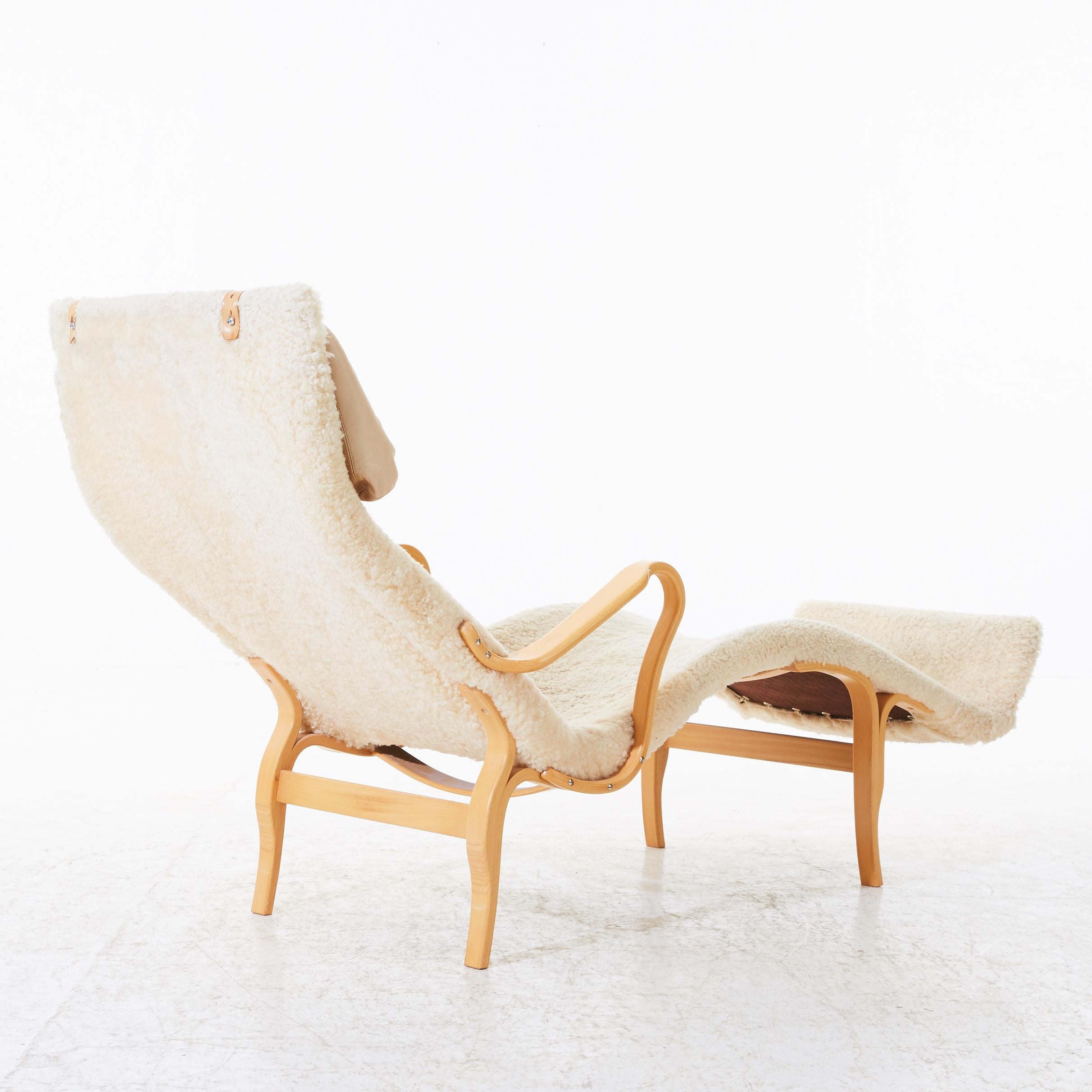 Mid-Century Modern Bruno Mathsson Lounge Chair 