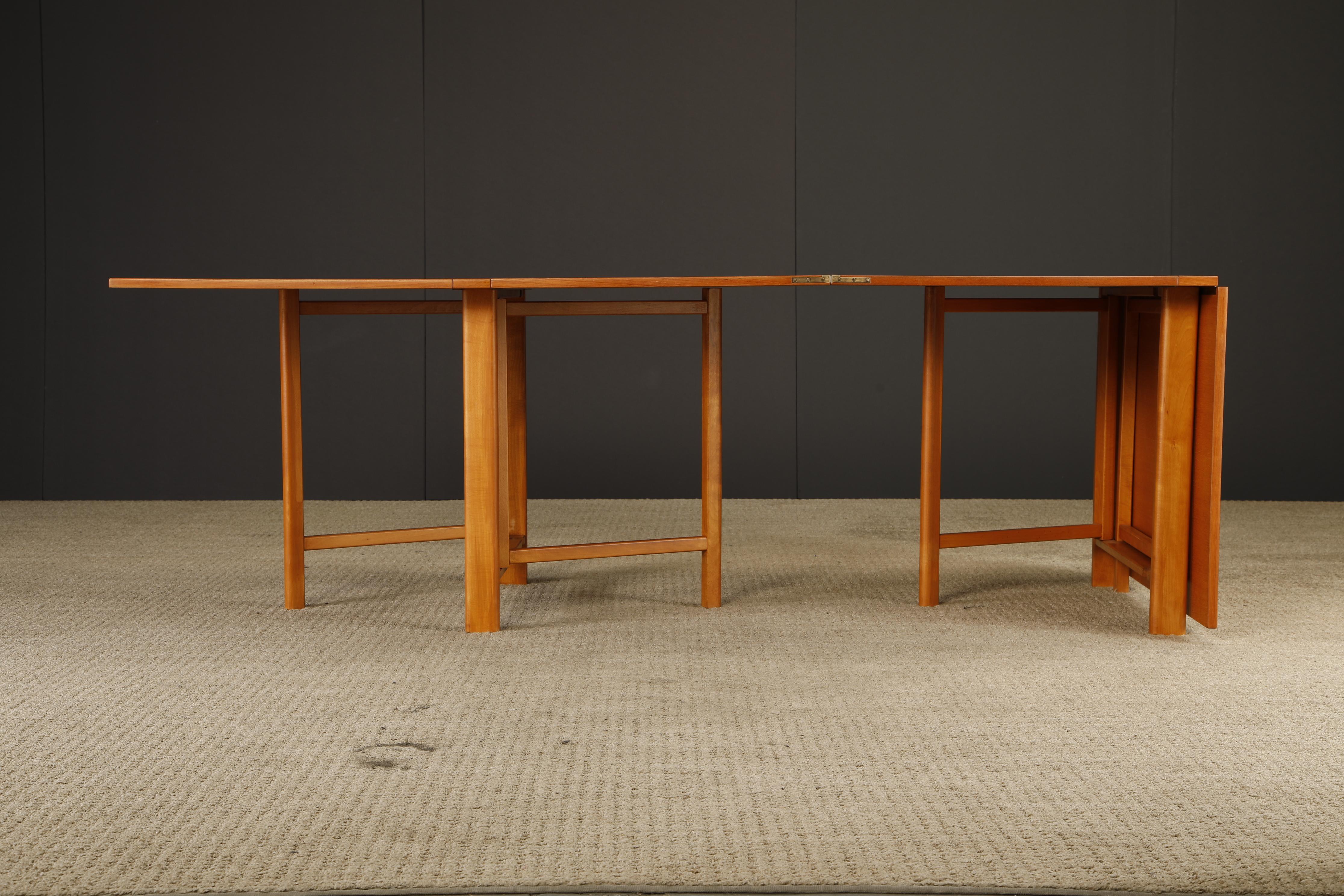 Bruno Mathsson 'Maria' Drop-Leaf Folding Table, Teak & Birch, Sweden, c 1950s en vente 6