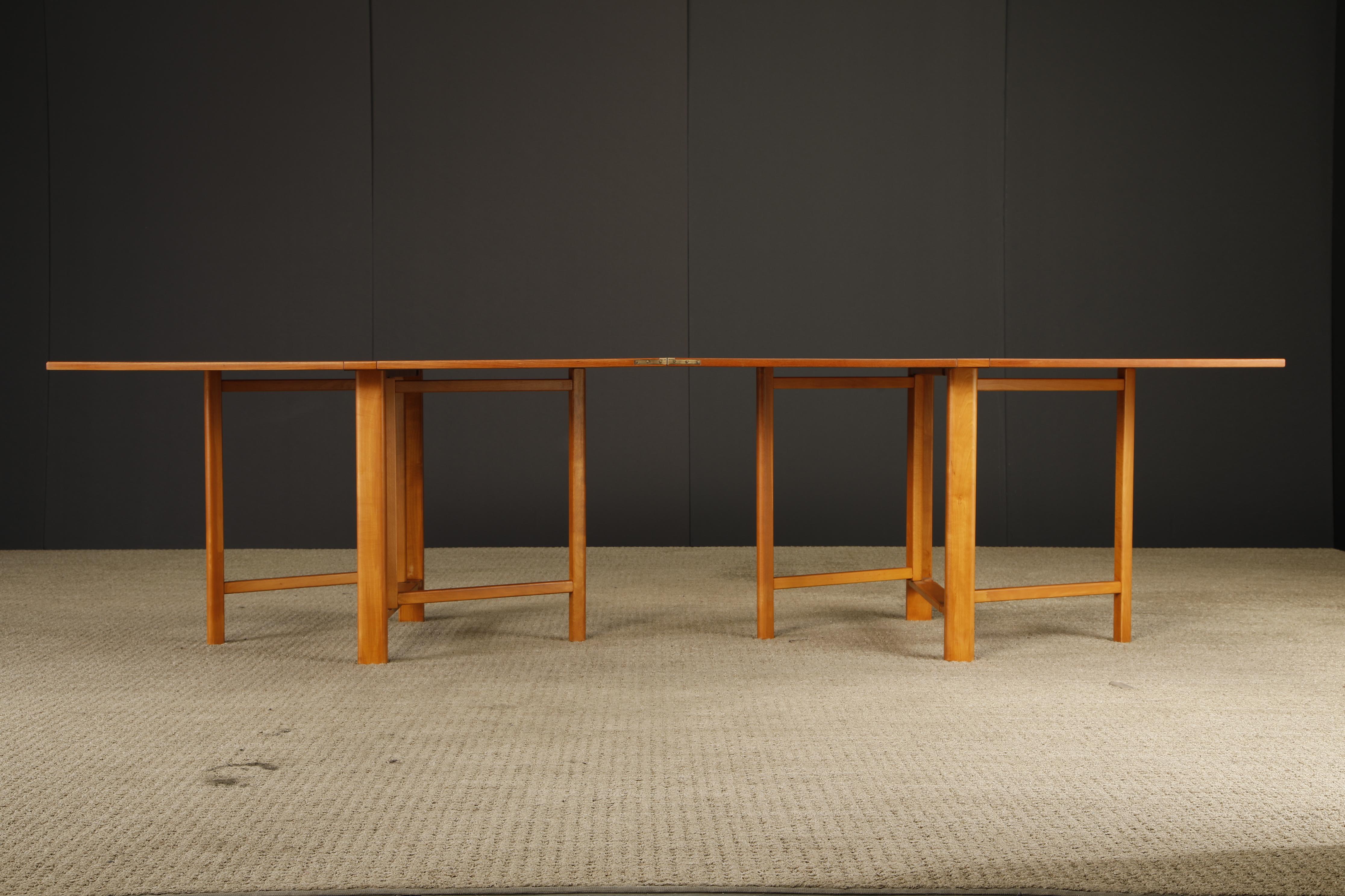 Bruno Mathsson 'Maria' Drop-Leaf Folding Table, Teak & Birch, Sweden, c 1950s en vente 8