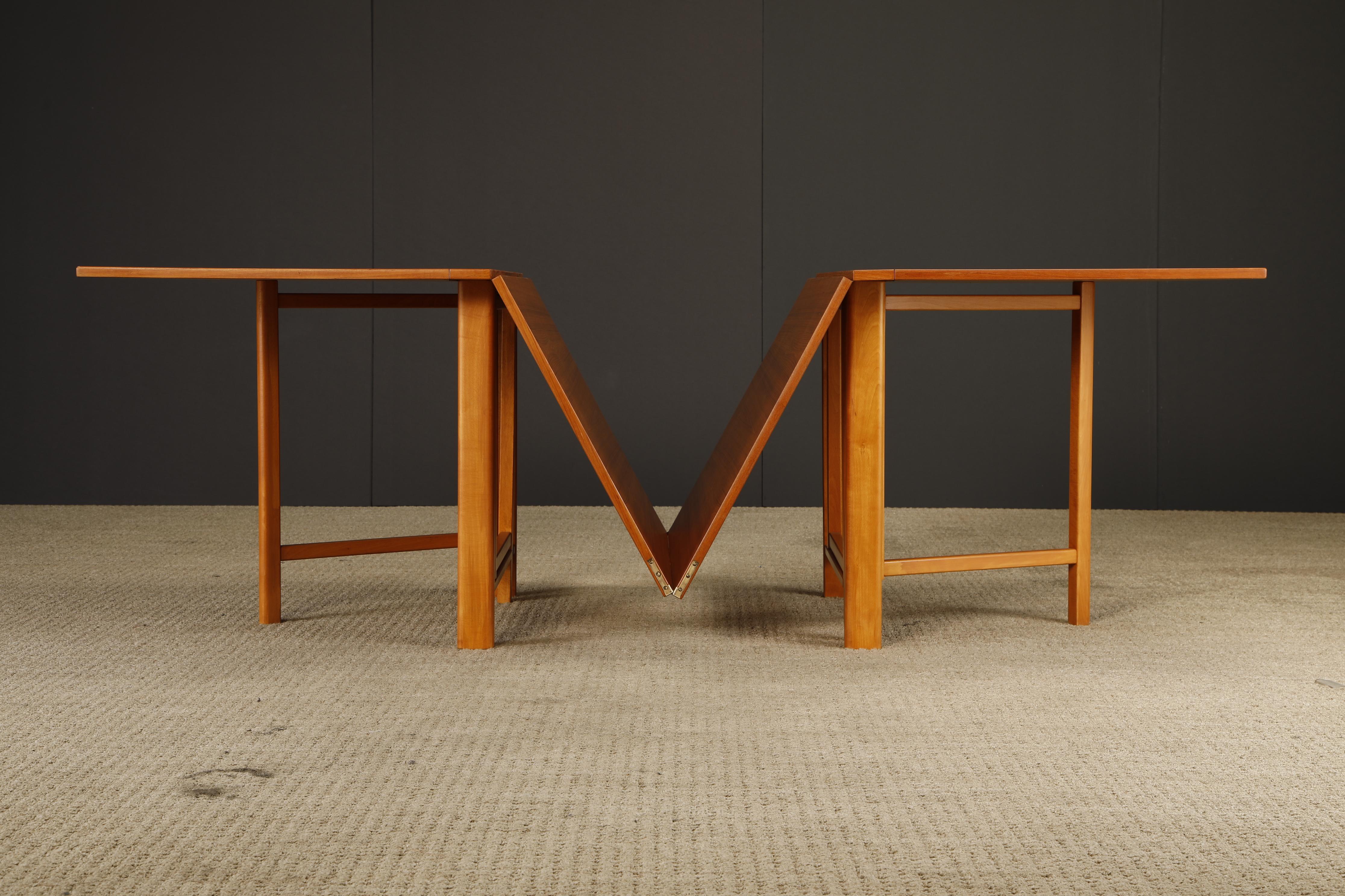 Bruno Mathsson 'Maria' Drop-Leaf Folding Table, Teak & Birch, Sweden, c 1950s en vente 10