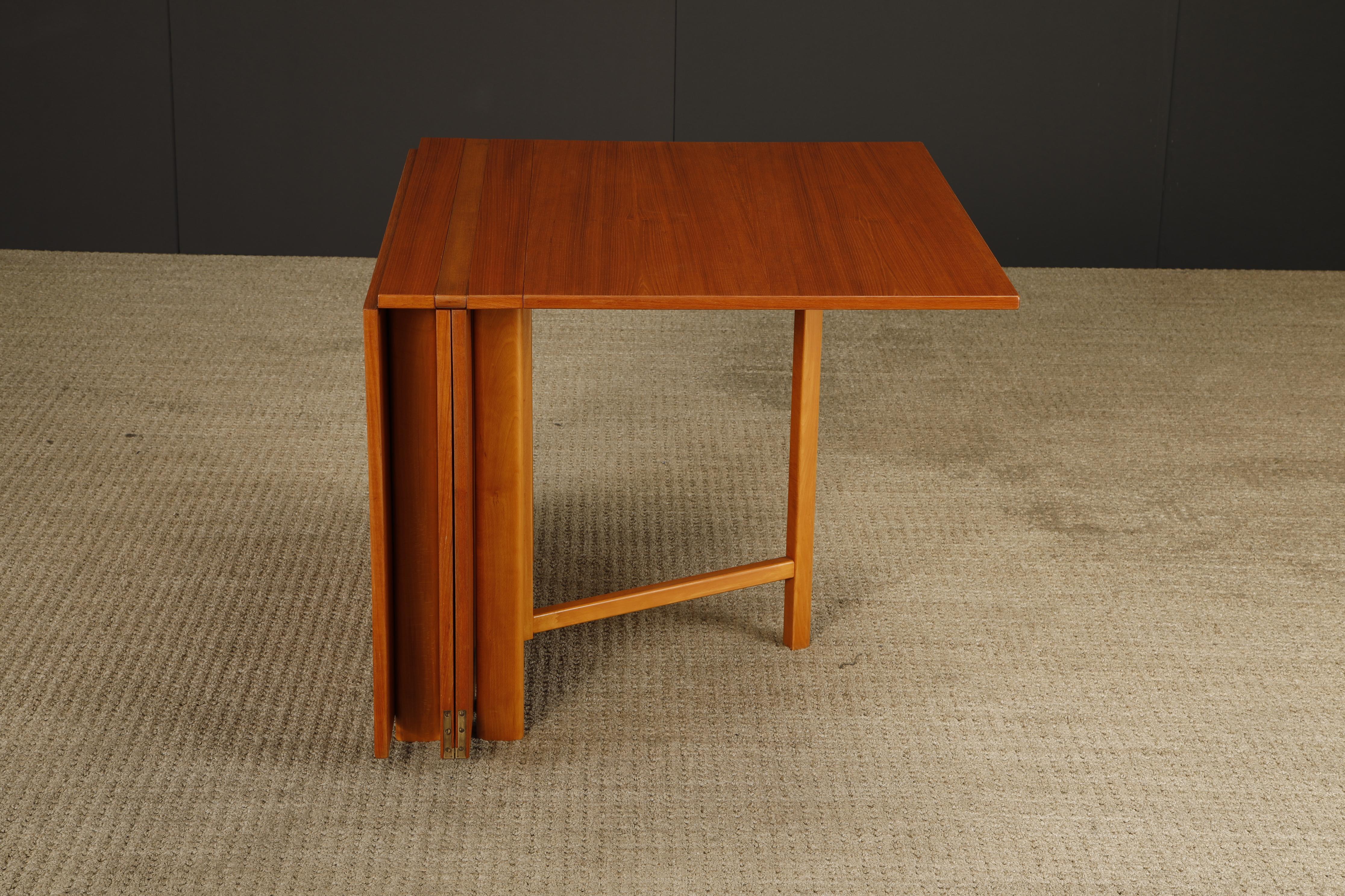 Bruno Mathsson 'Maria' Drop-Leaf Folding Table, Teak & Birch, Sweden, c 1950s en vente 11
