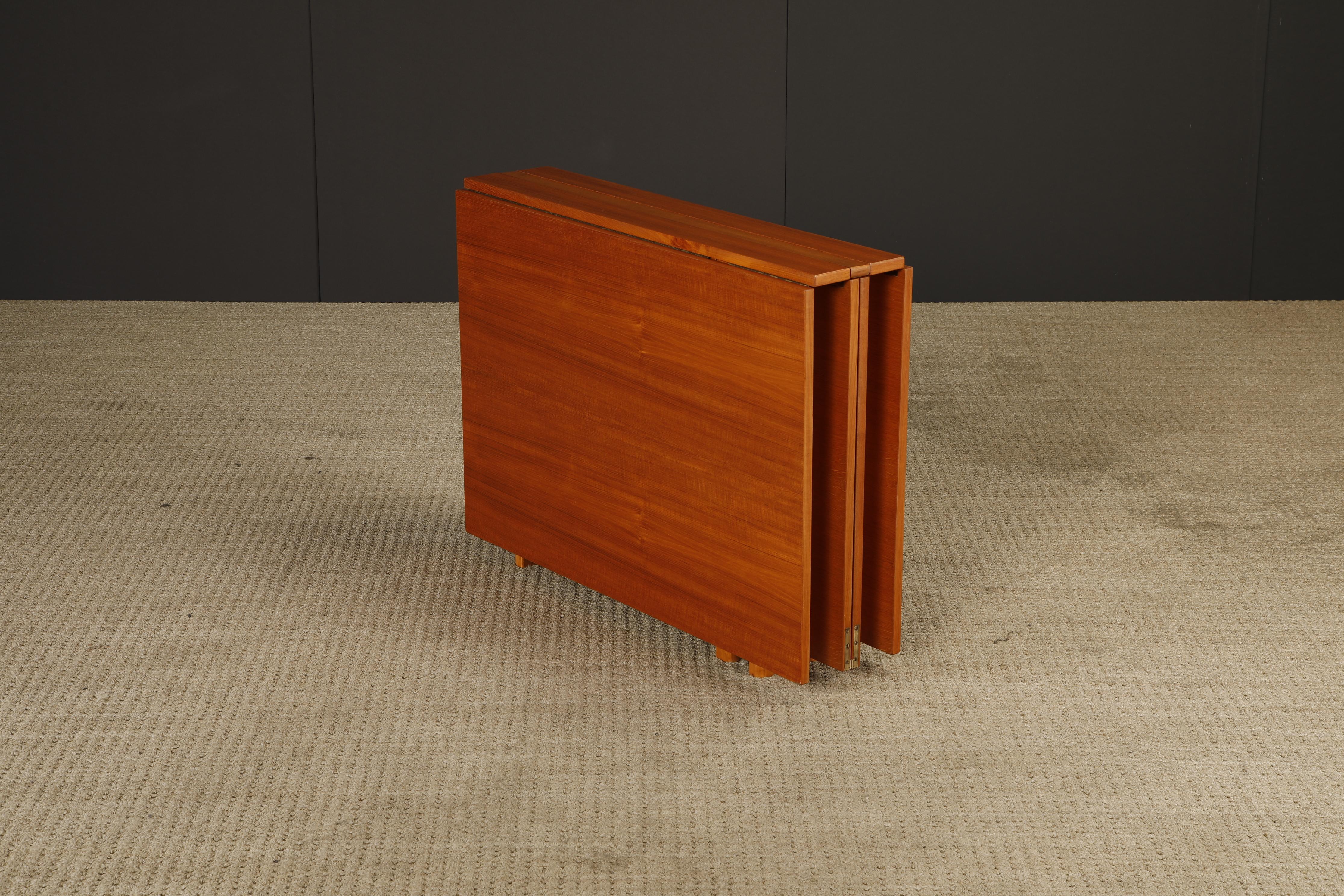 Bruno Mathsson 'Maria' Drop-Leaf Folding Table, Teak & Birch, Sweden, c 1950s en vente 12
