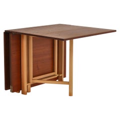 Bruno Mathsson "Maria Flap" Folding Table in Teakwood, Karl Mathsson, 1950s