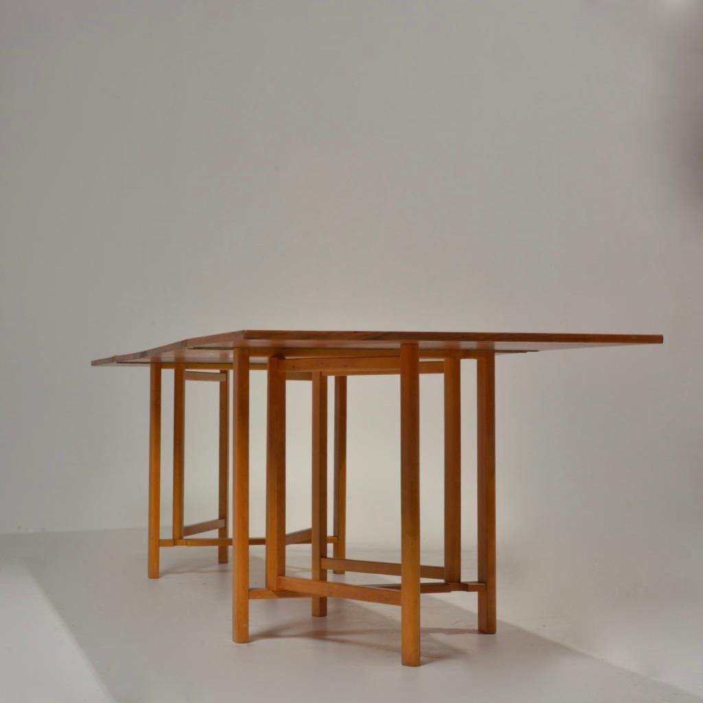 Table pliante « Maria Flap » de Bruno Mathsson, Karl Mathsson, Suède, années 1950 Excellent état - En vente à Los Angeles, CA