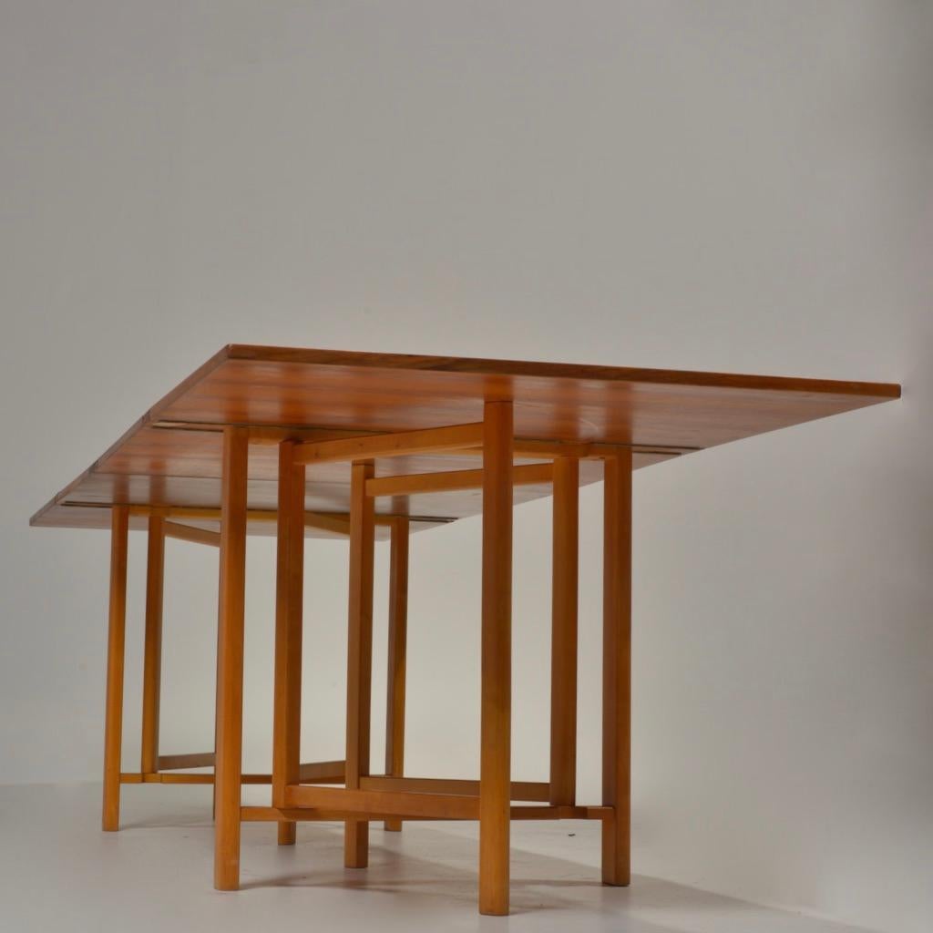 Hêtre Table pliante « Maria Flap » de Bruno Mathsson, Karl Mathsson, Suède, années 1950 en vente