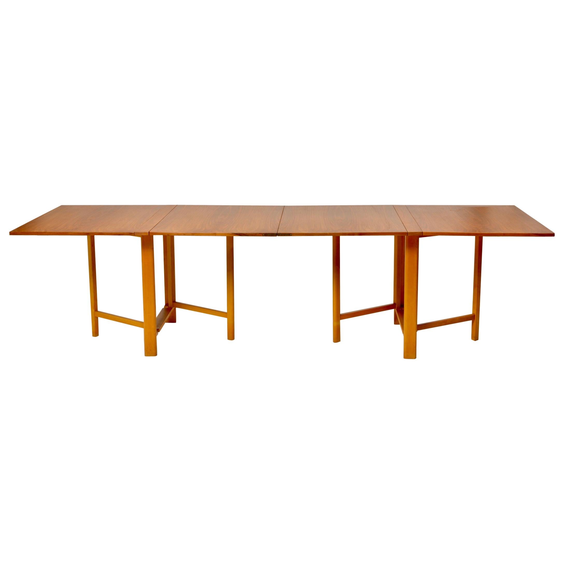 Bruno Mathsson "Maria Flap" Folding Table, Karl Mathsson, Sweden, 1950s