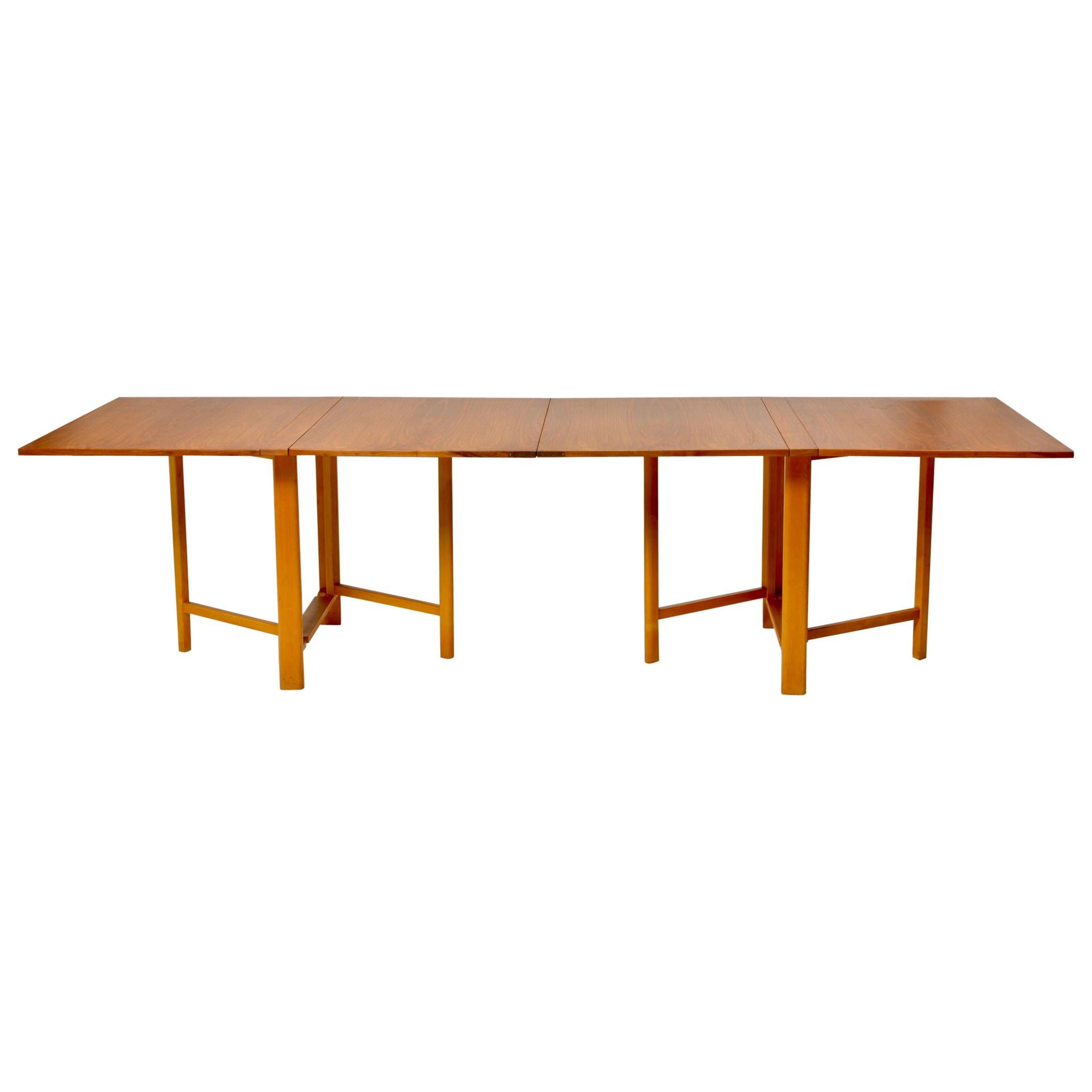 Bruno Mathsson "Maria Flap" Folding Table, Karl Mathsson, Sweden, 1950s For Sale