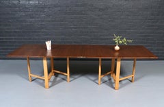 Bruno Mathsson "Maria Flap" Teak & Beech Dining Table for Karl Mathsson