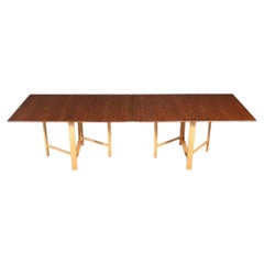 Bruno Mathsson "Maria Flap" Teak & Beech Dining Table for Karl Mathsson