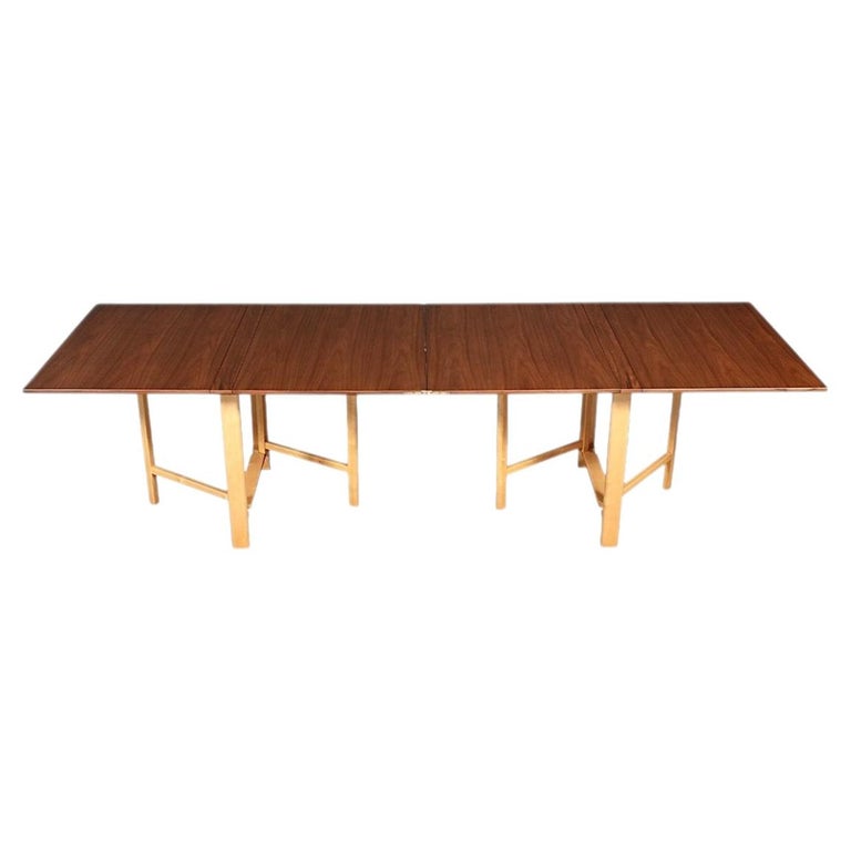 Bruno Mathsson "Maria Flap" Teak & Beech Dining Table for Karl Mathsson