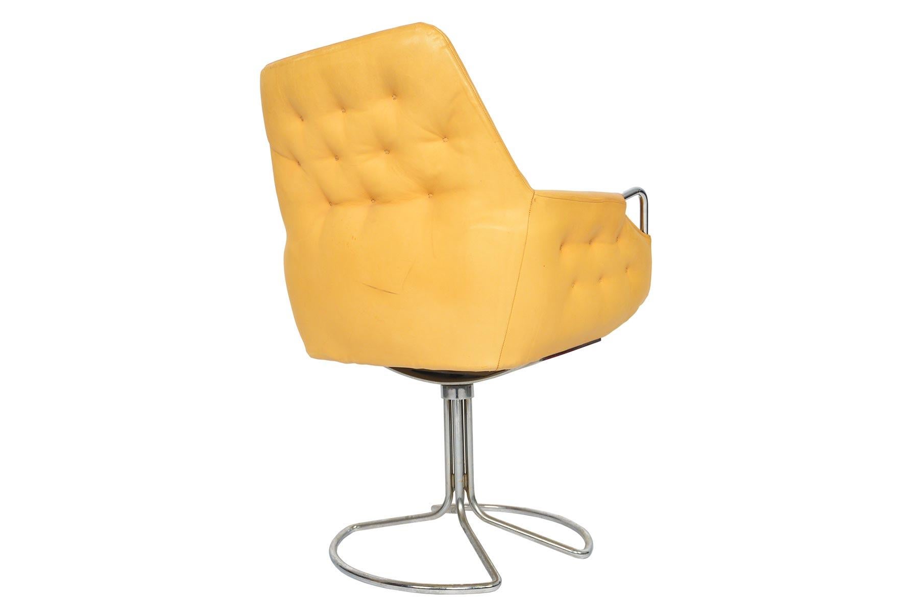 Mid-Century Modern Bruno Mathsson Milton Swivel Lounge Chair Model Mi 441 For Sale