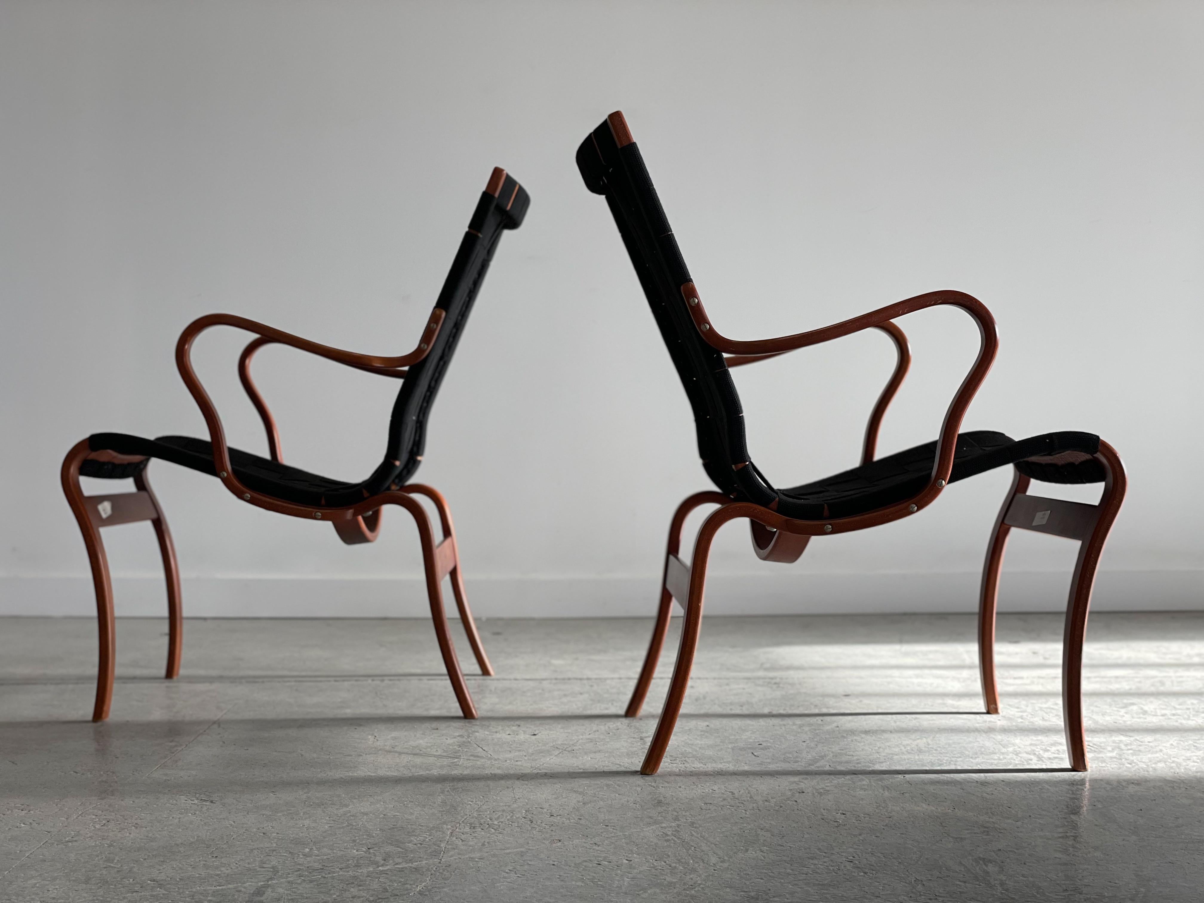 Scandinavian Modern Bruno Mathsson 'Mina' Chairs for Dux, Sweden For Sale