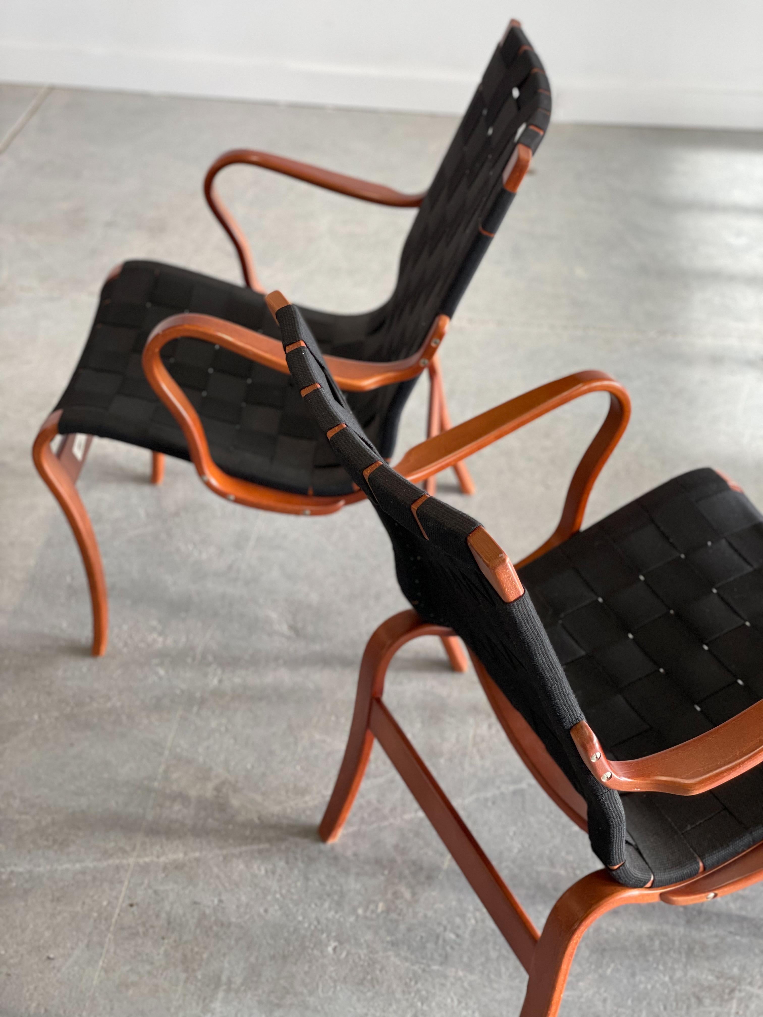 Woodwork Bruno Mathsson 'Mina' Chairs for Dux, Sweden For Sale