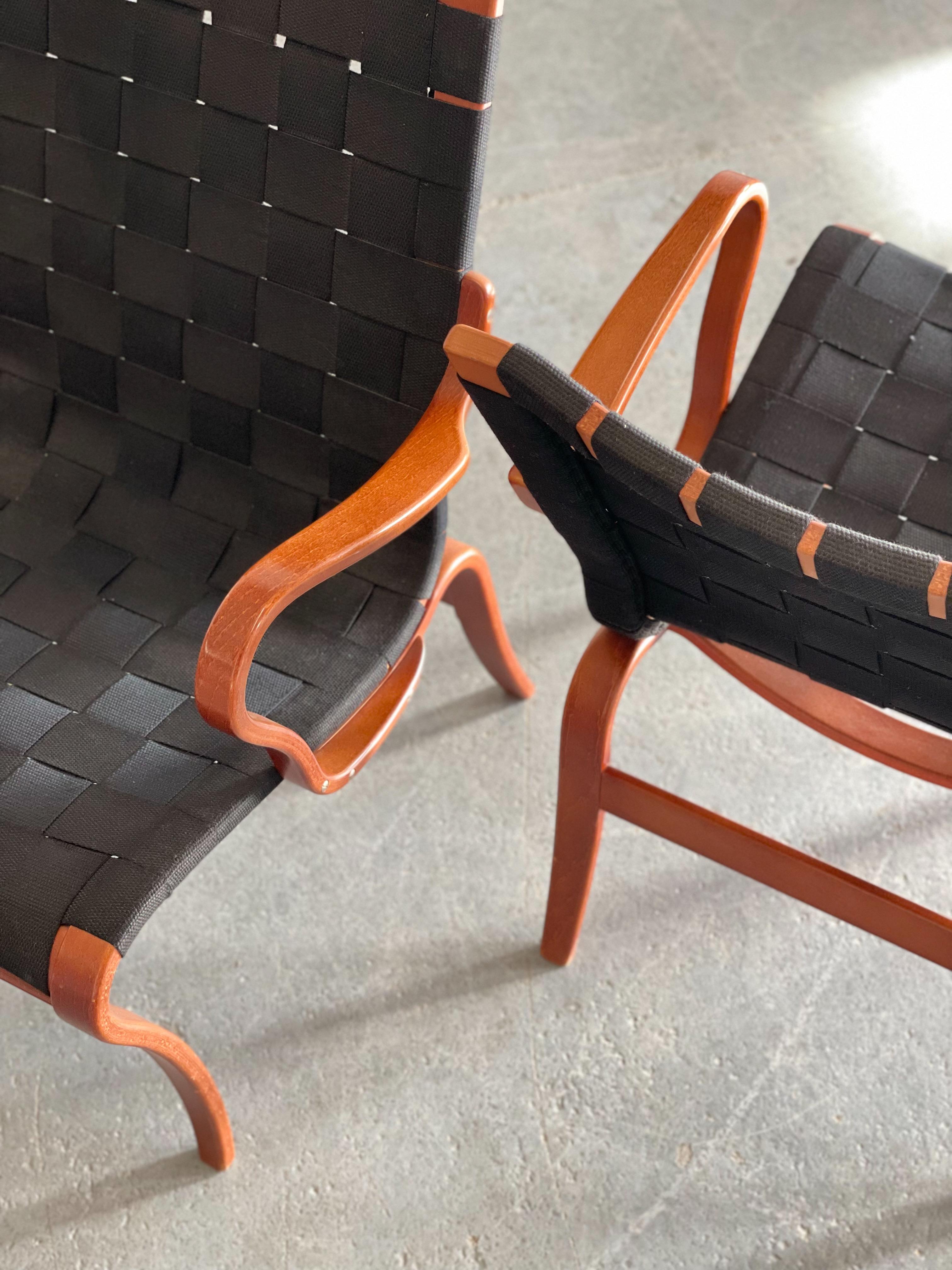 Bruno Mathsson 'Mina' Chairs for Dux, Sweden In Good Condition For Sale In Winnipeg, MB