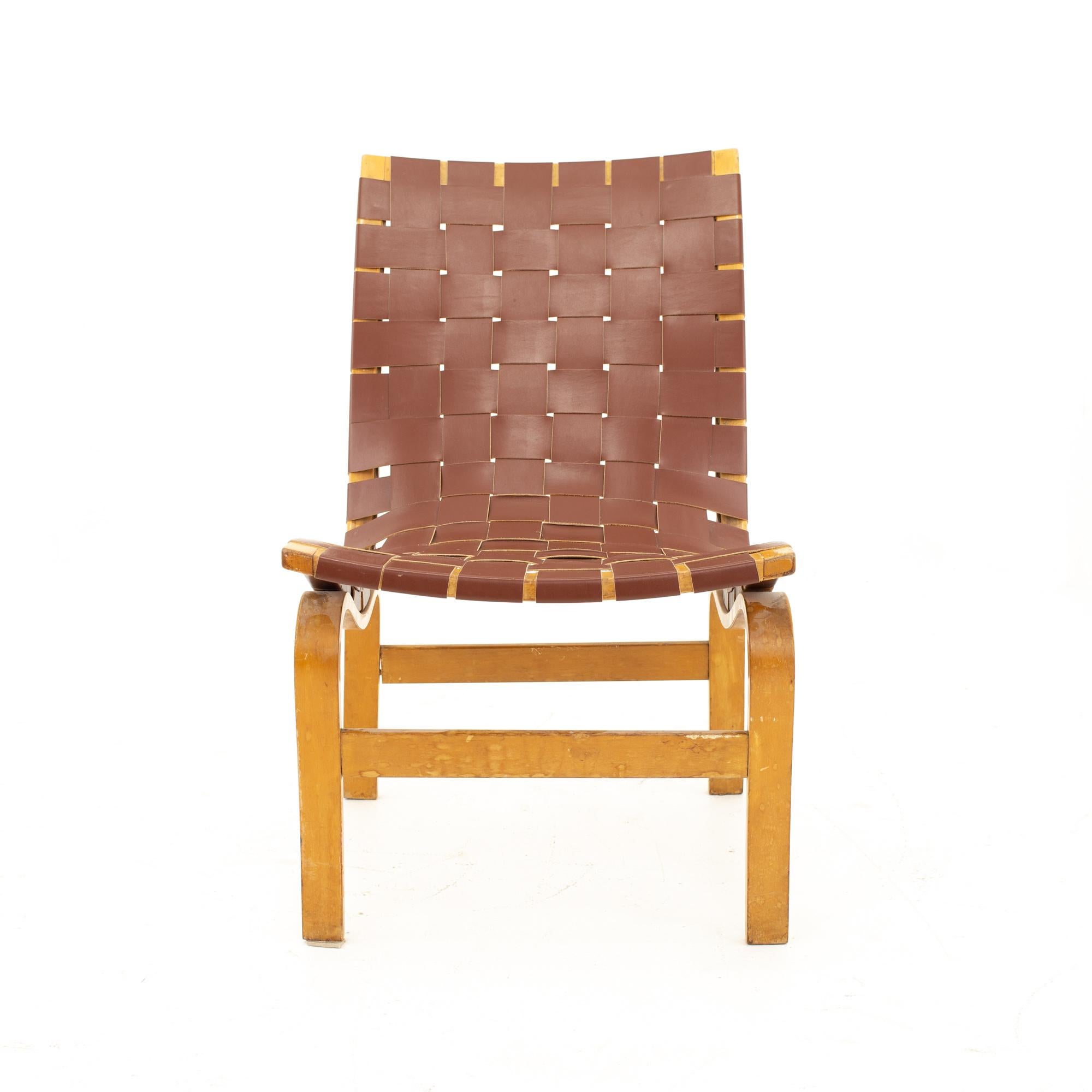 Milieu du XXe siècle Paire de fauteuils de salon Eva du milieu du siècle modèle 41 de Bruno Mathsson en vente