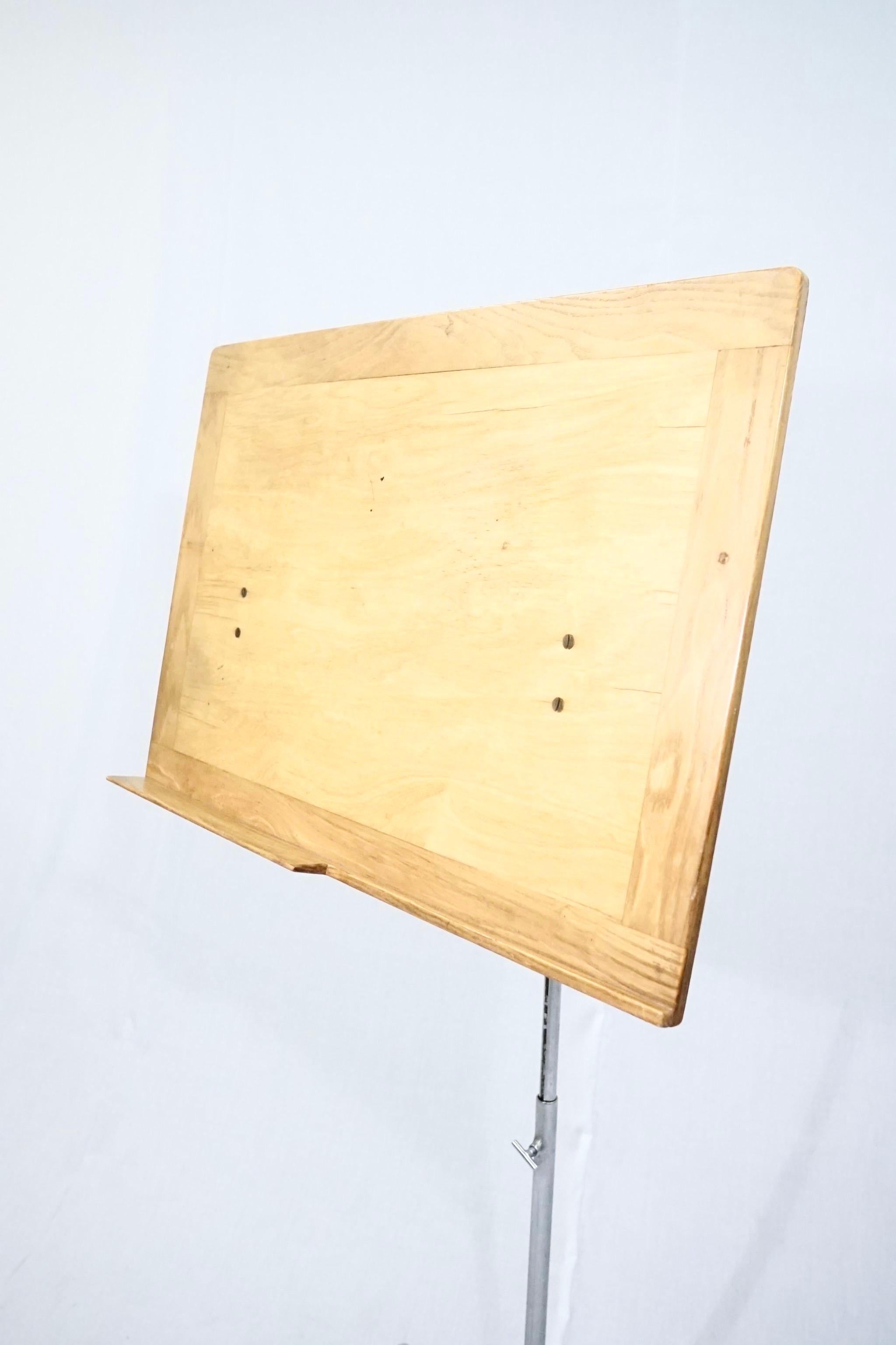 Rare Bruno Mathsson music stand produced by Firma Karl Mathsson in 1965.

The music stand is designed in 1941 and manufactured in his dad’s workshop.
This specific piece is dated to 1965 and is stamped with both Bruno Mathsson and Firma Karl