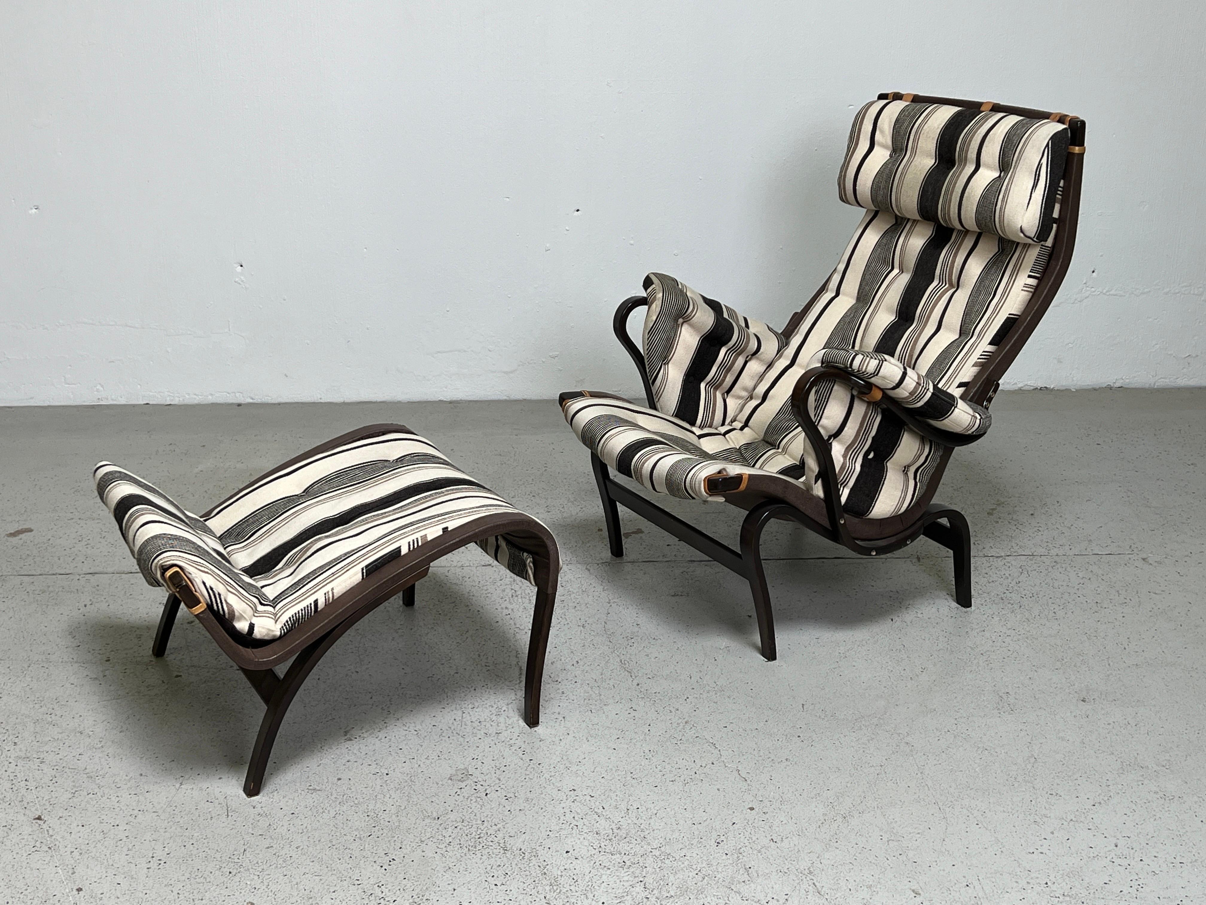 Bruno Mathsson Pernilla Lounge Chair and Ottoman  For Sale 7