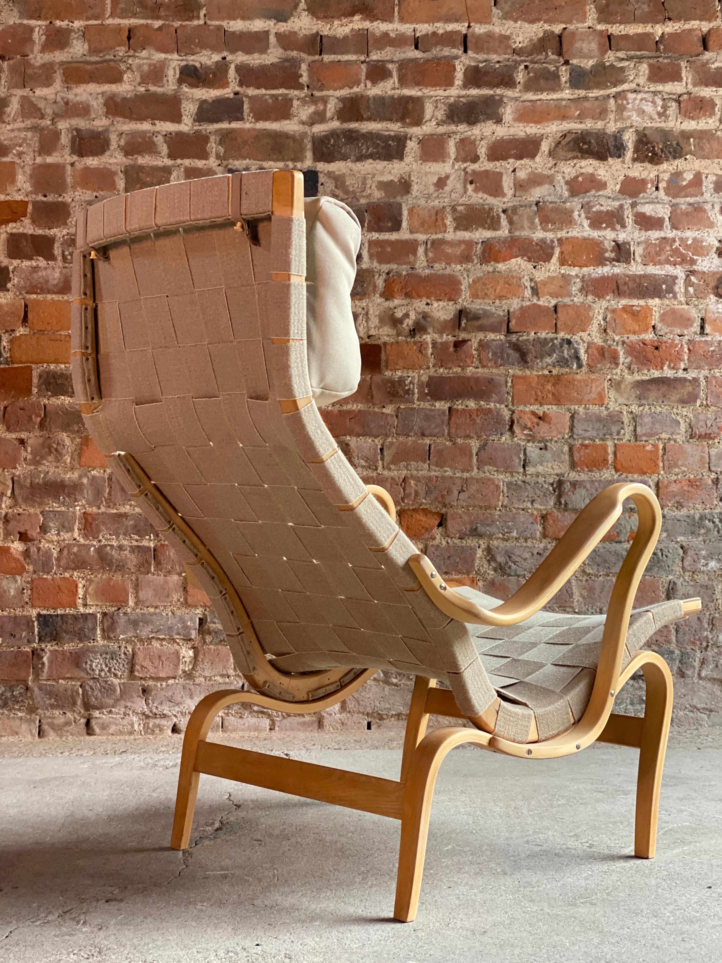 Mid-Century Modern Bruno Mathsson Pernilla 1 Easy Chair by DUX Sweden, circa 1970s