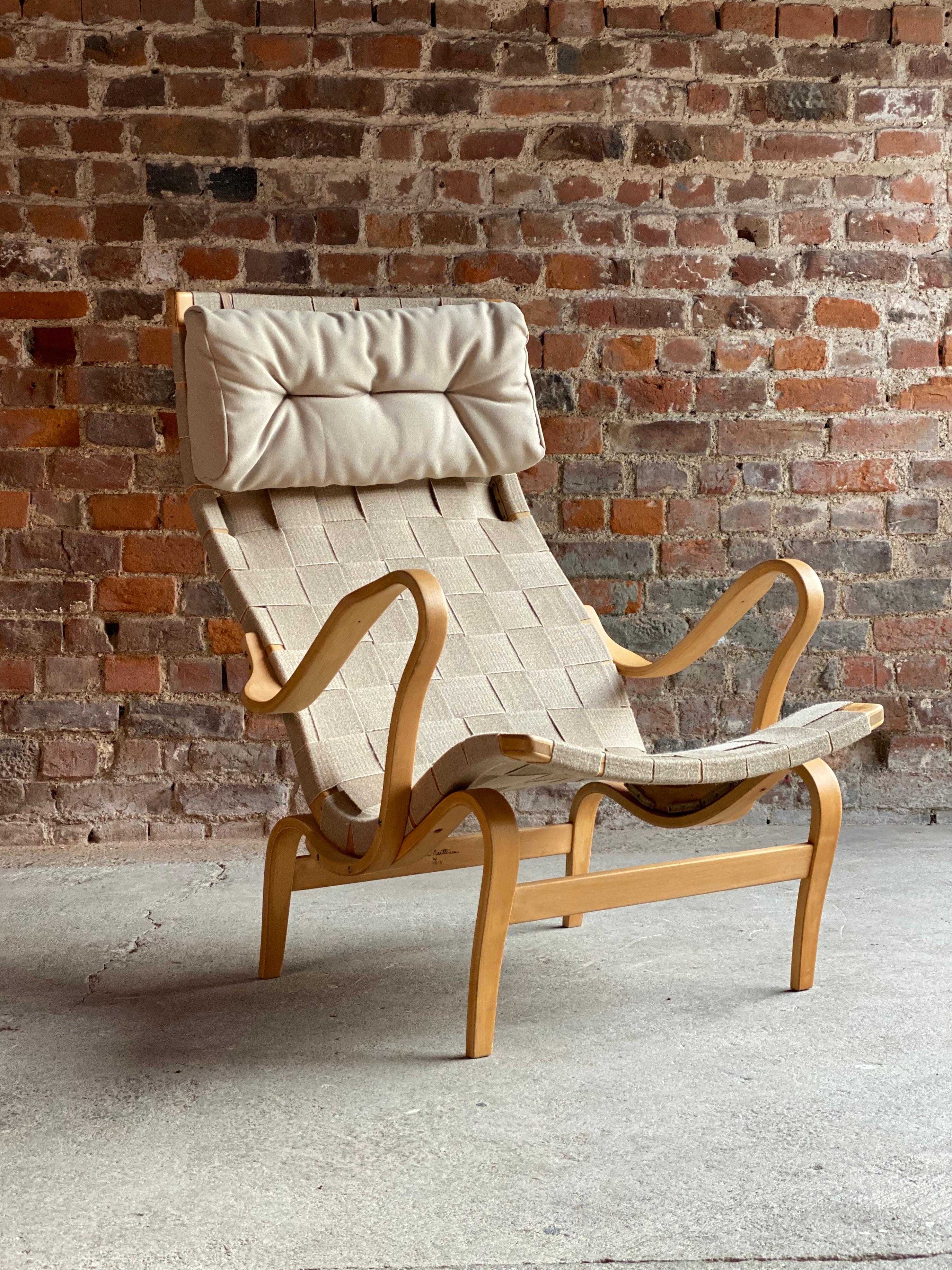 Swedish Bruno Mathsson Pernilla 1 Easy Chair by DUX Sweden, circa 1970s