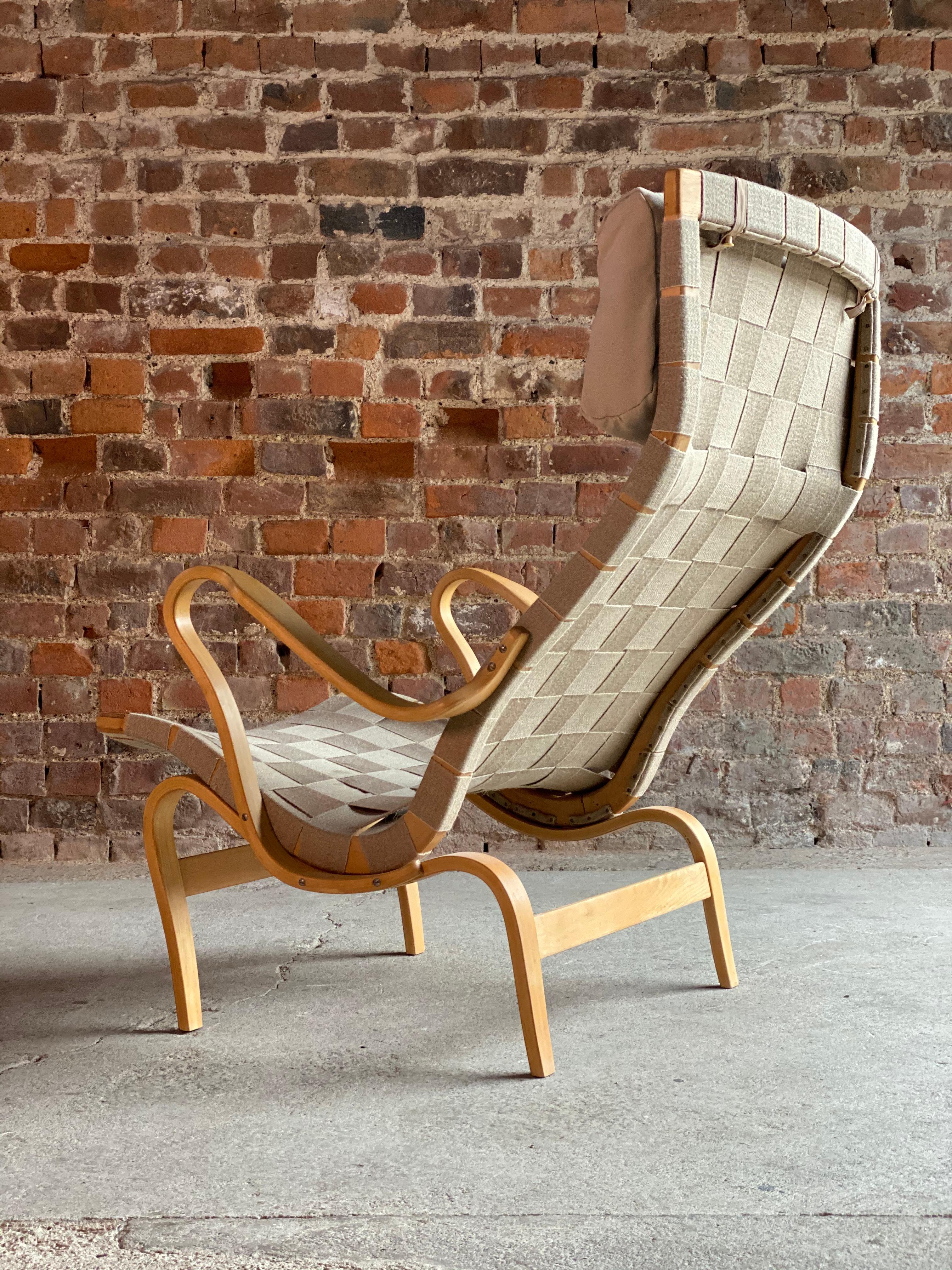Bruno Mathsson Pernilla 1 Easy Chair by DUX Sweden, circa 1970s 1