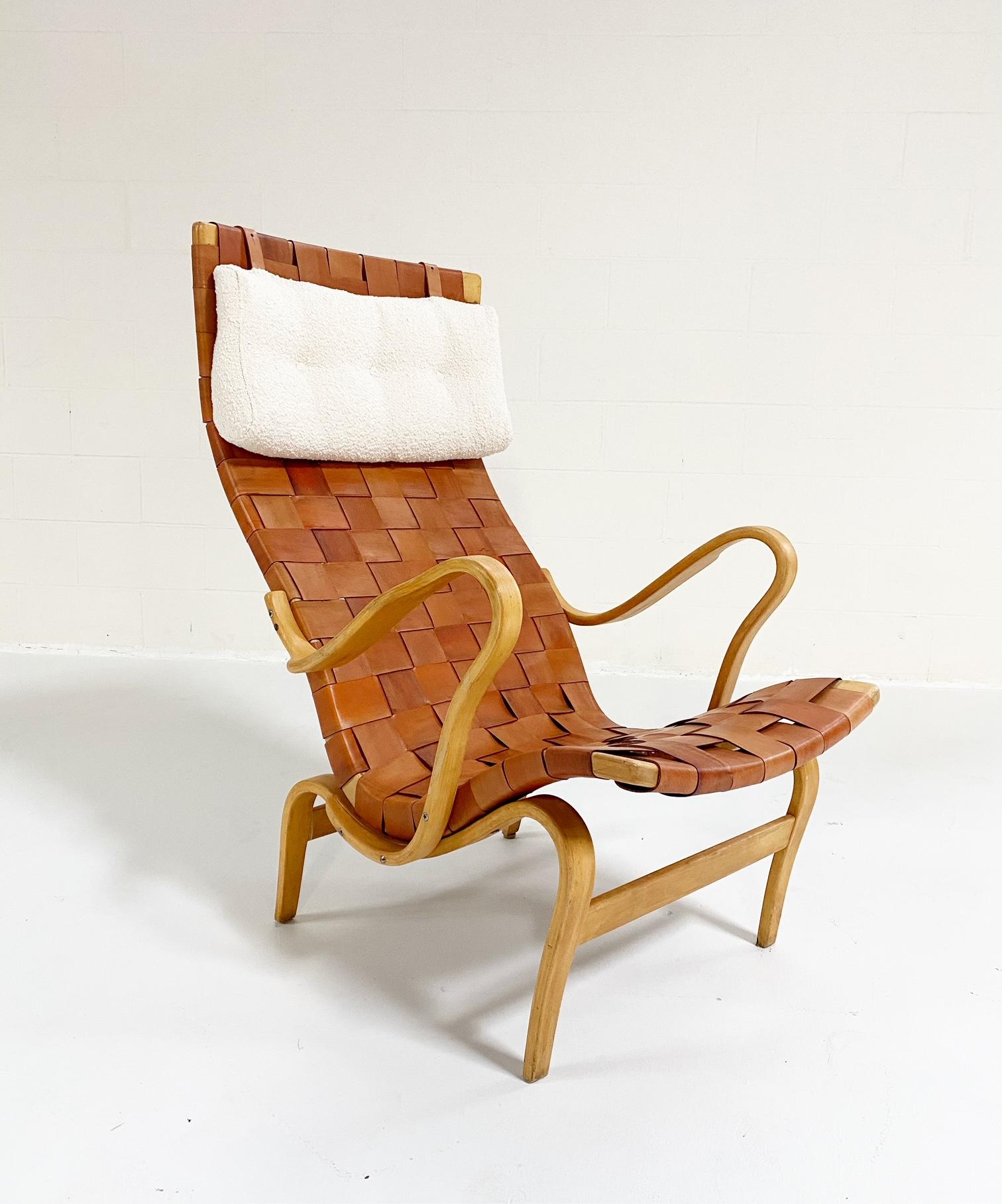 Leather Bruno Mathsson Pernilla 2 Lounge Chair
