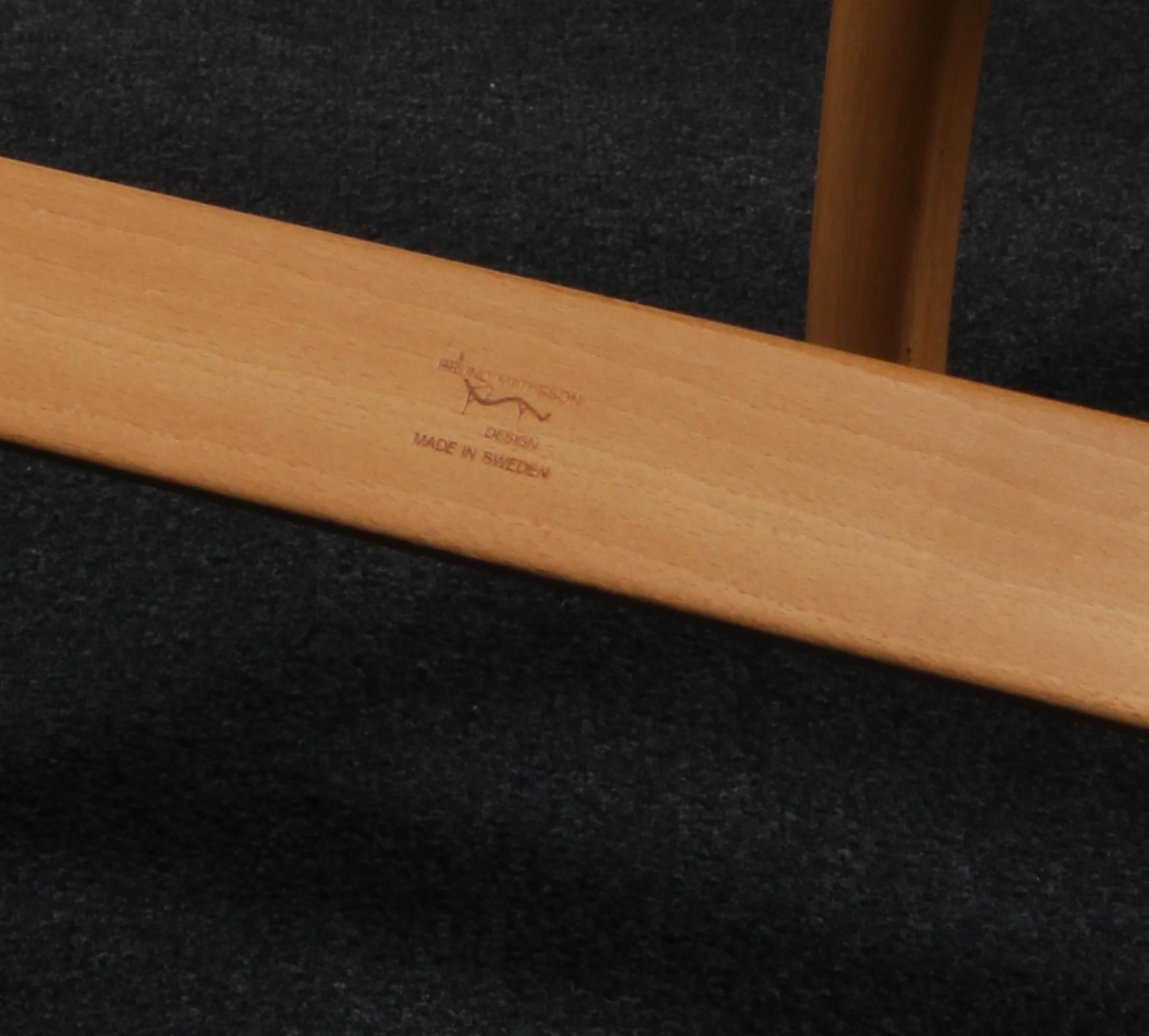 Fin du 20e siècle Bruno Mathsson 2 Chaise longue avec pouf, cuir en vente